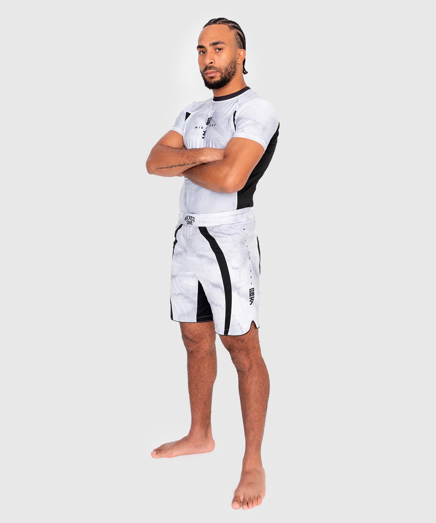 Wicked One Eager Contest Fightshorts - Bianco/Nero