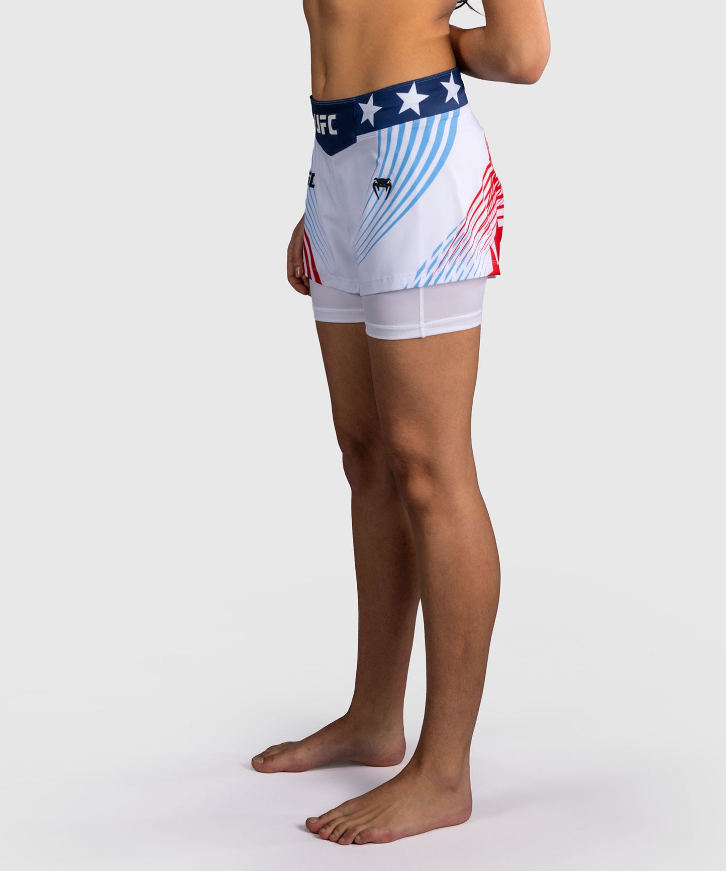 Official UFC Freedom 250 by Venum Authentic Fight Night Short de combat pour femme - Blanc