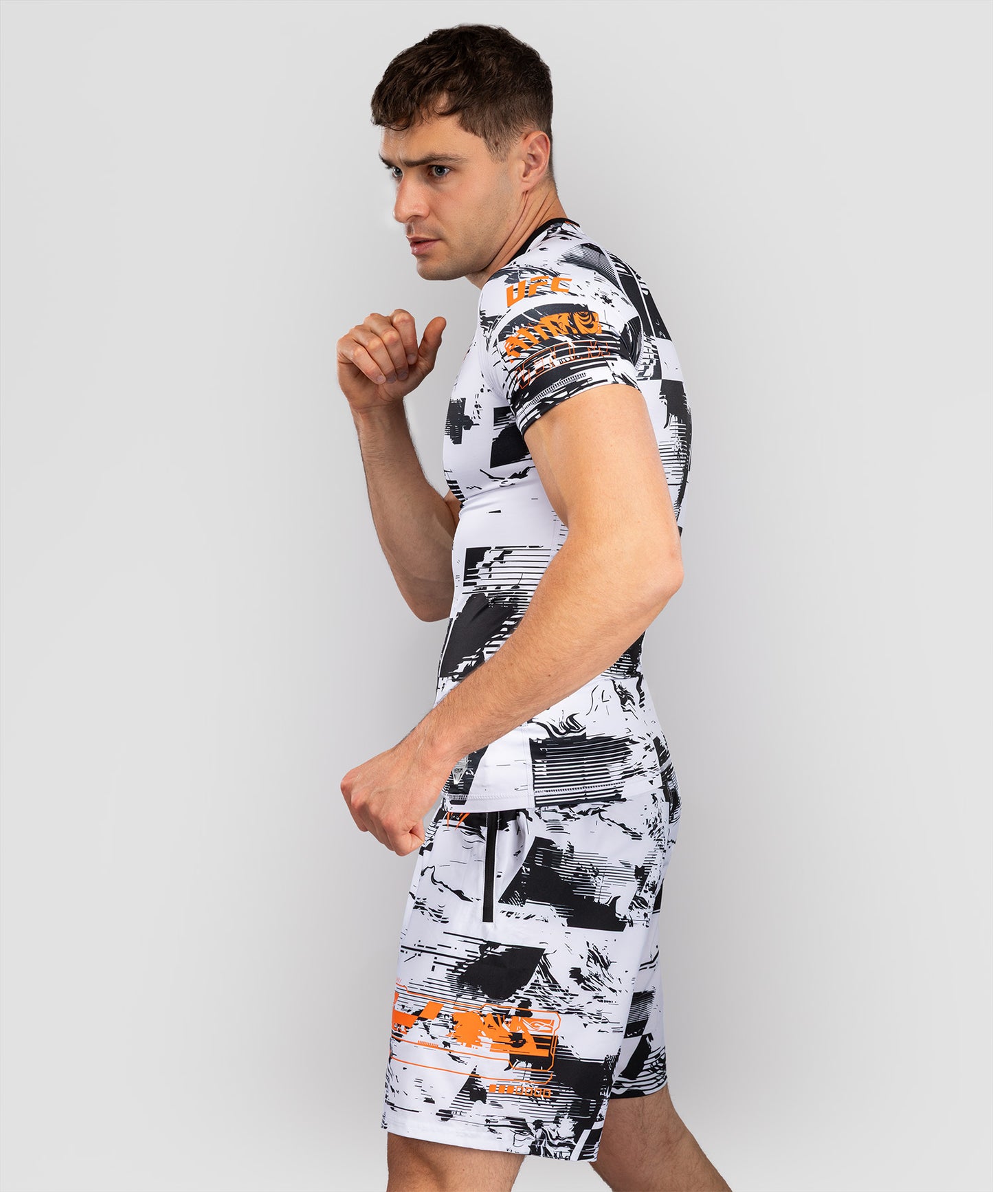 Men's UFC Zenith by Venum White Authentic Fight Week Performance Short Sleeve Rashguard