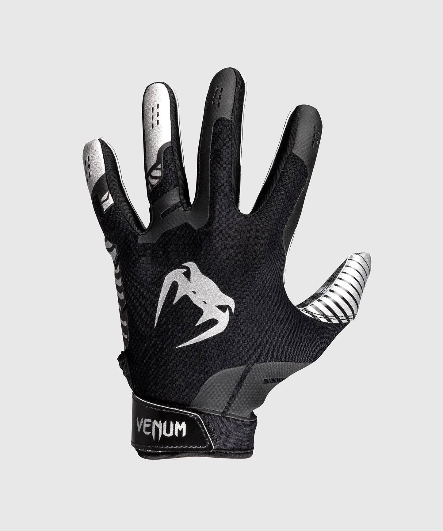 Venum Elite Guanti da Football - Nero/Argento