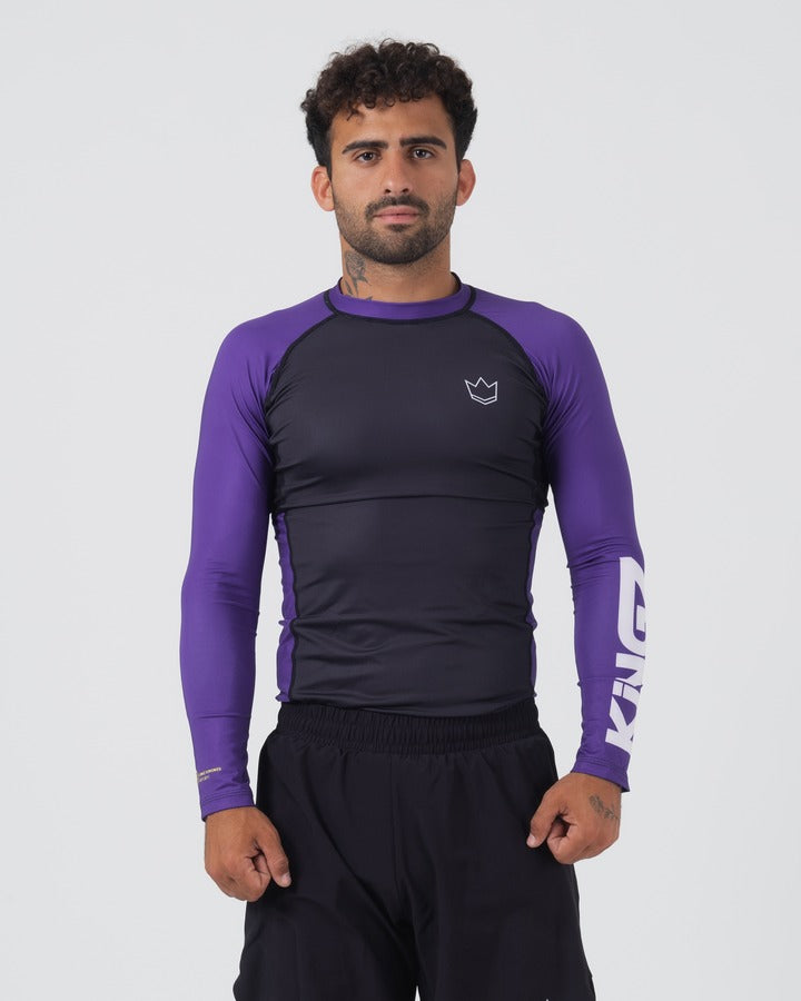 Kingz Ranked Performance V2 Rashguard a Maniche Lunghe - Viola