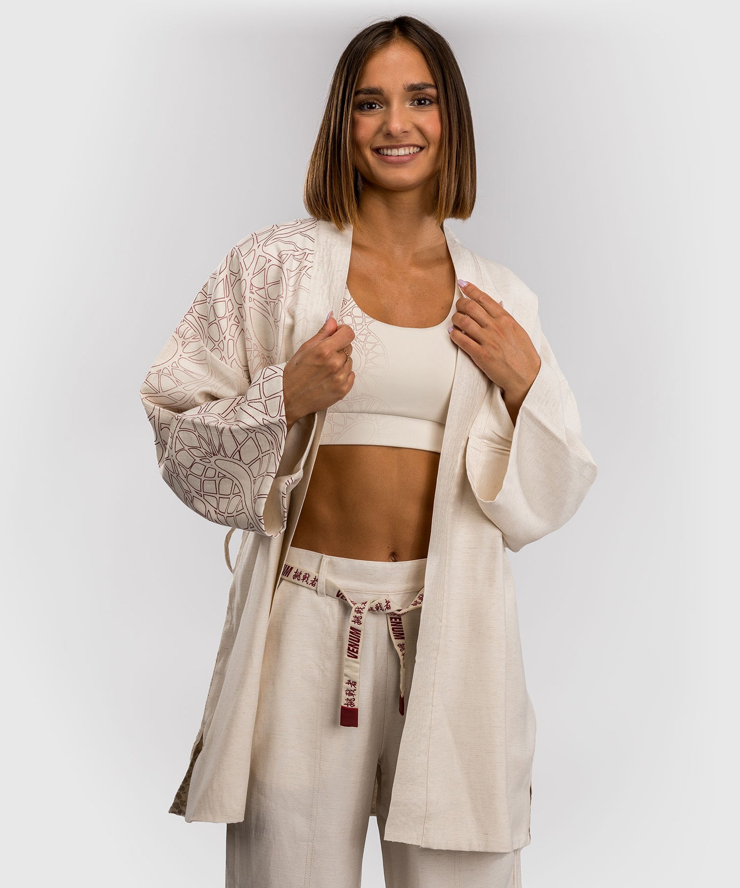 Venum Serpenti Damenjacke – Elfenbein/Burgunder