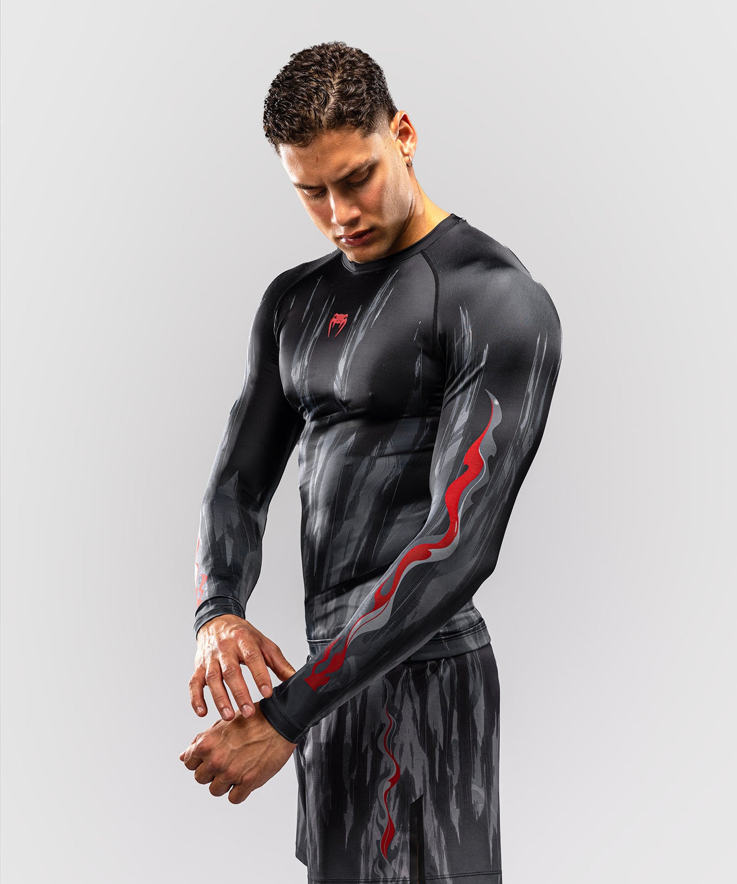 Venum Demon Rashguard de Manga Larga - Negro/Gris