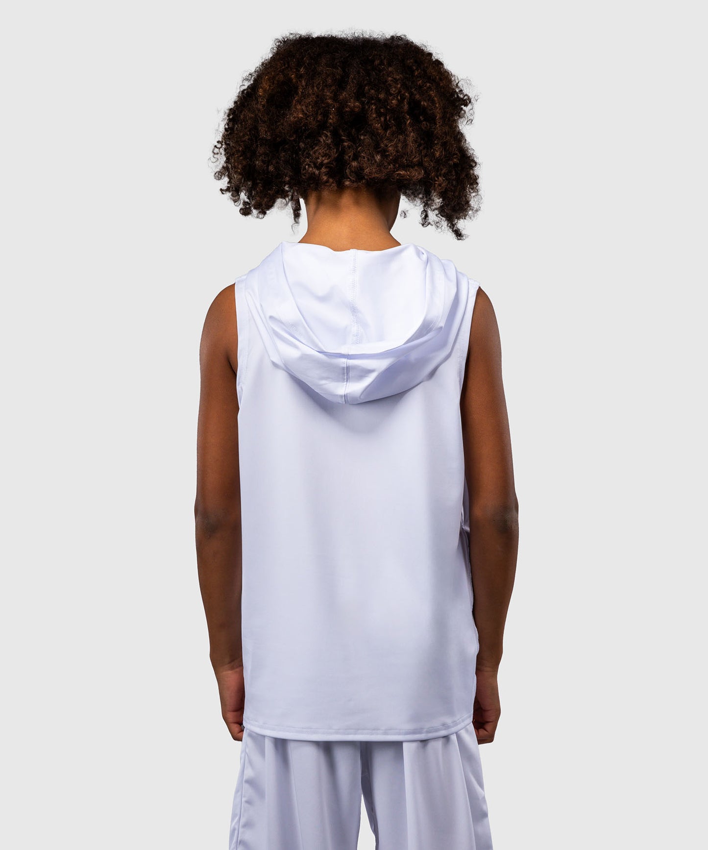 Venum Elite Ärmelloser Dry-Tech Kapuzenpullover für Kinder - Weiß