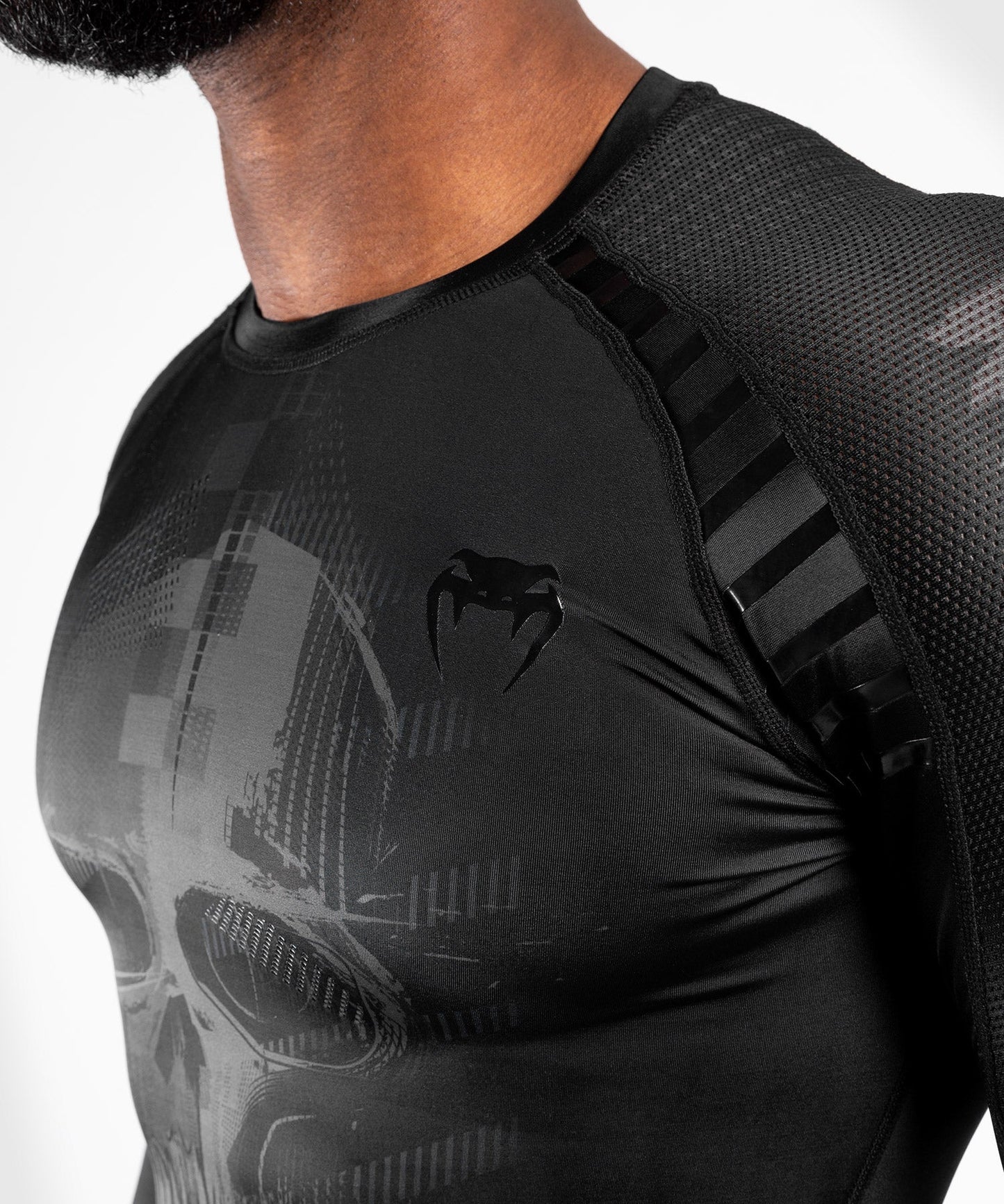 Venum Skull Compression T-Shirt - Long Sleeve - Black/Black