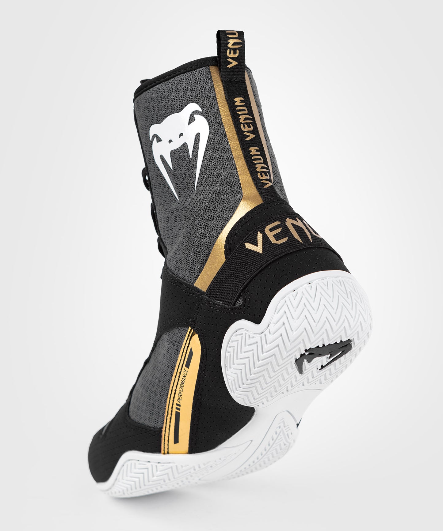 Venum Elite Zapatillas de Boxeo - Negro/Blanco/Oro