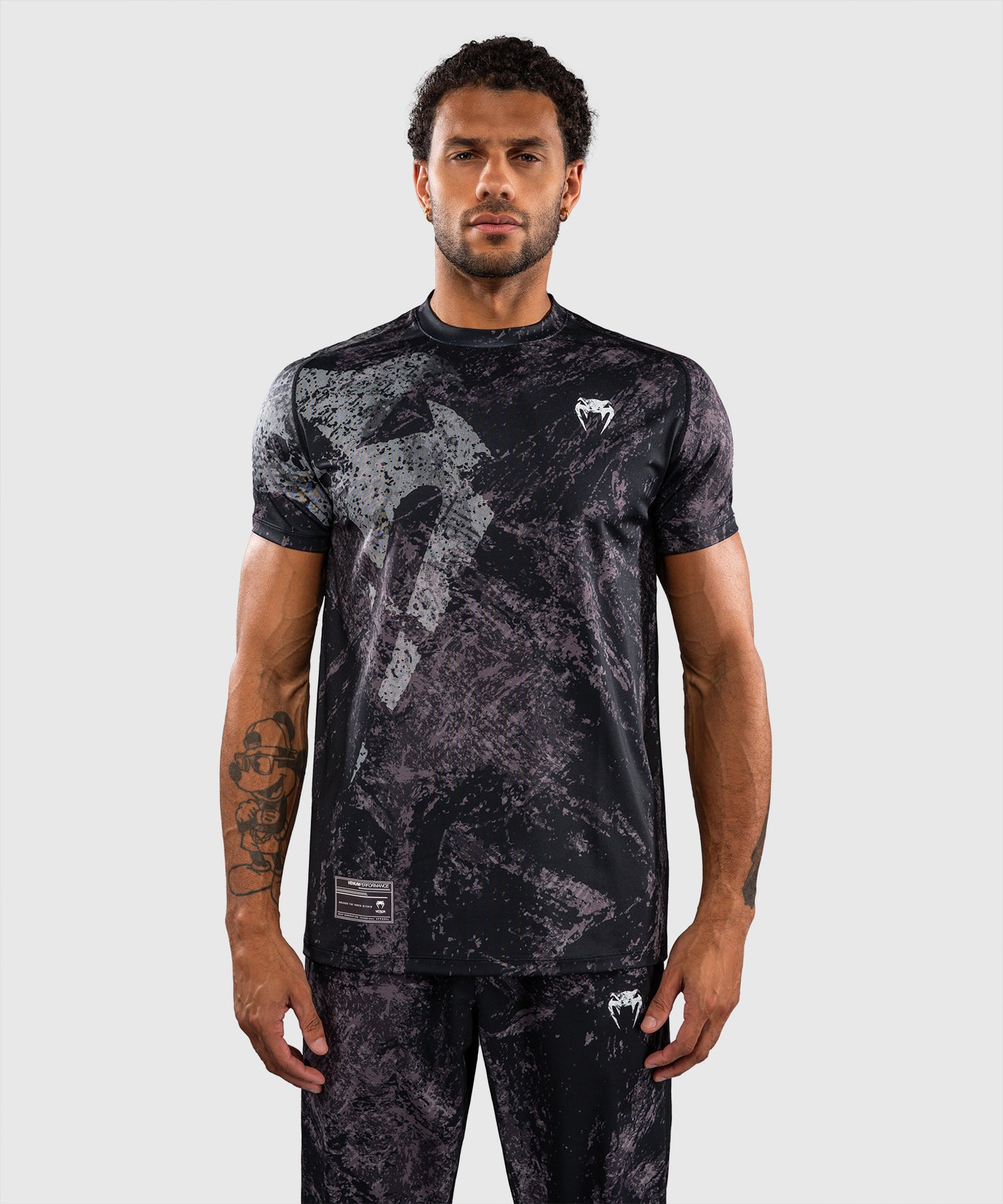 Venum Rage & Workout Dry Tech T-Shirt - Black/Grey