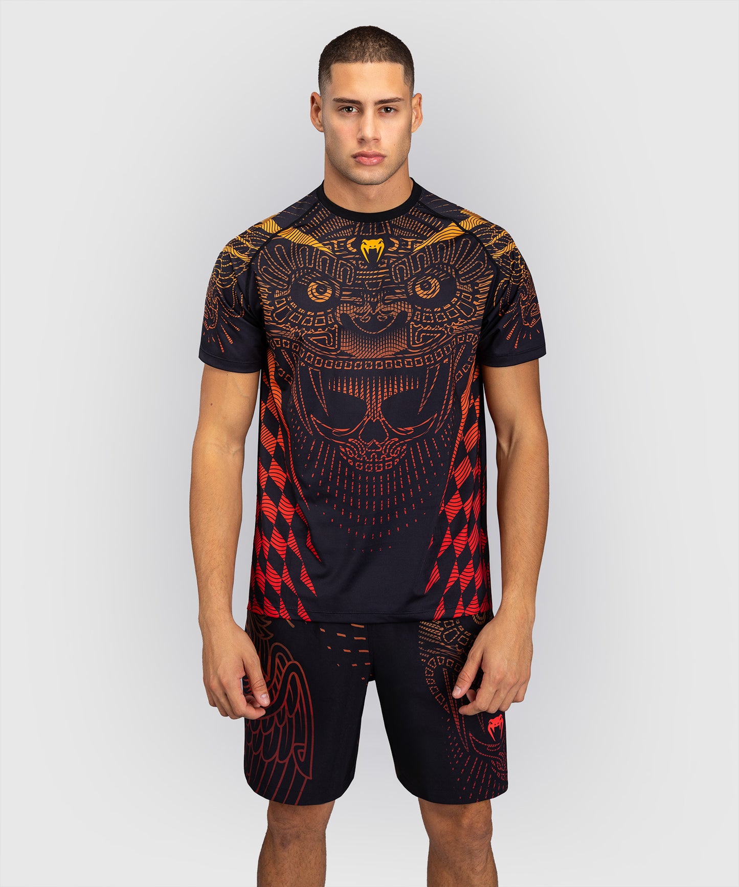 Venum Quetzal Fury Dry-Tech T-Shirt - Black/Fury Red/ Tangerine