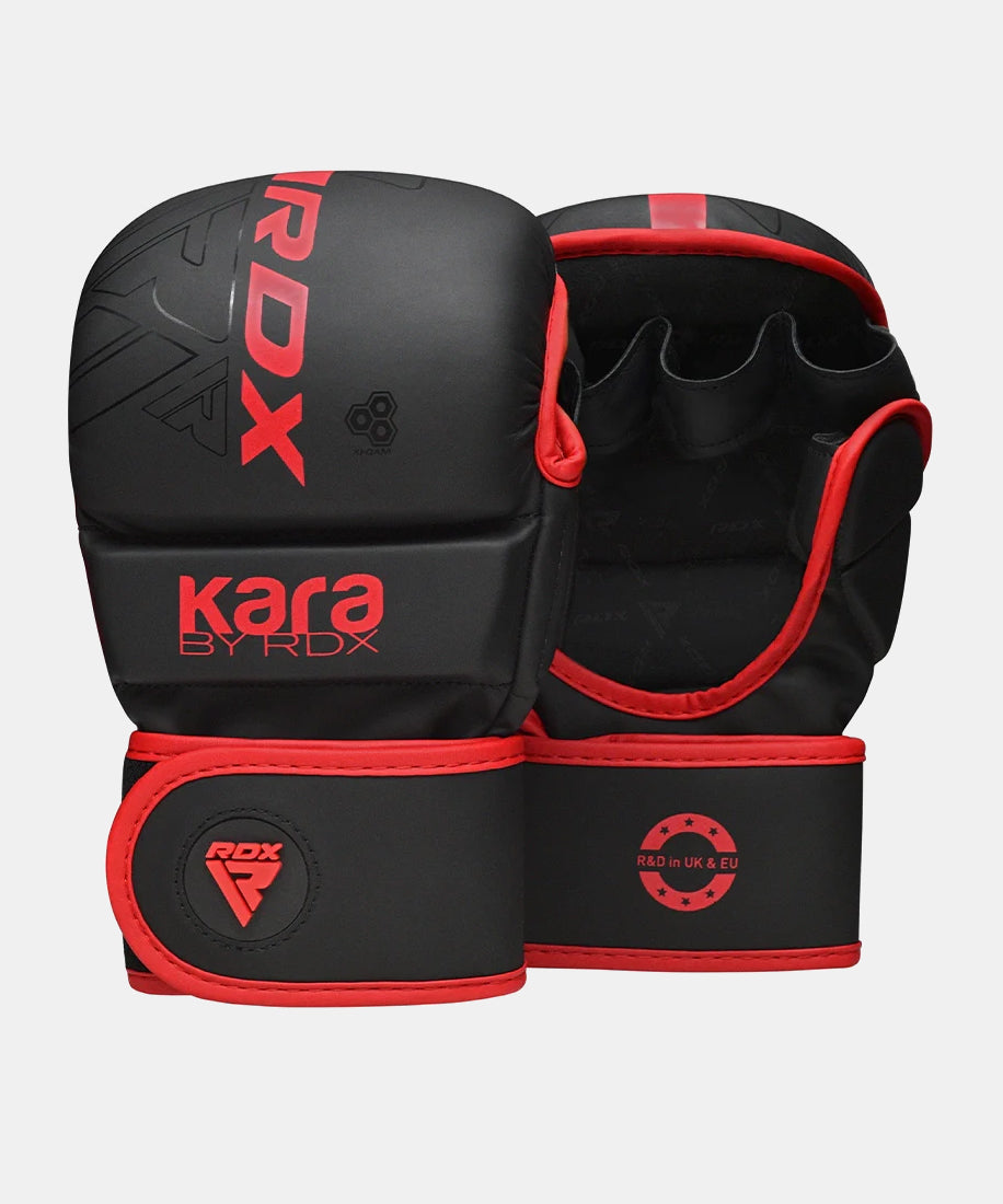 RDX F6 Kara MMA-Sparring-Handschuhe - Schwarz/Rot