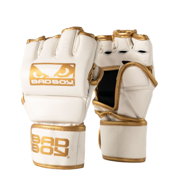 Gants de MMA avec pouces Fashion Bad Boy - Blanc/Or