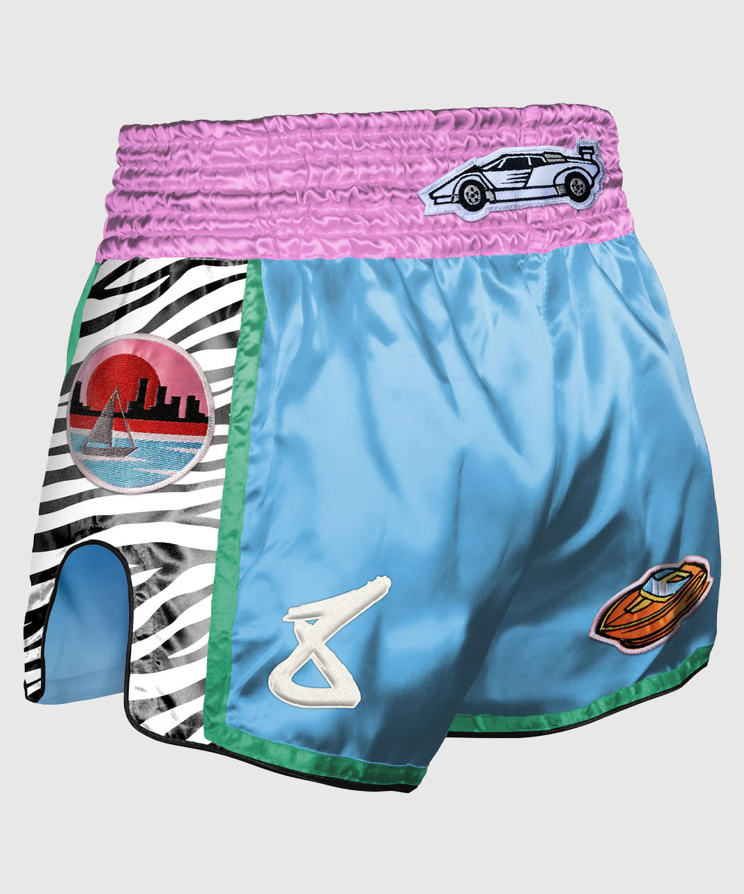 8 Weapons Miami Thai Muay Thai Shorts - Blau