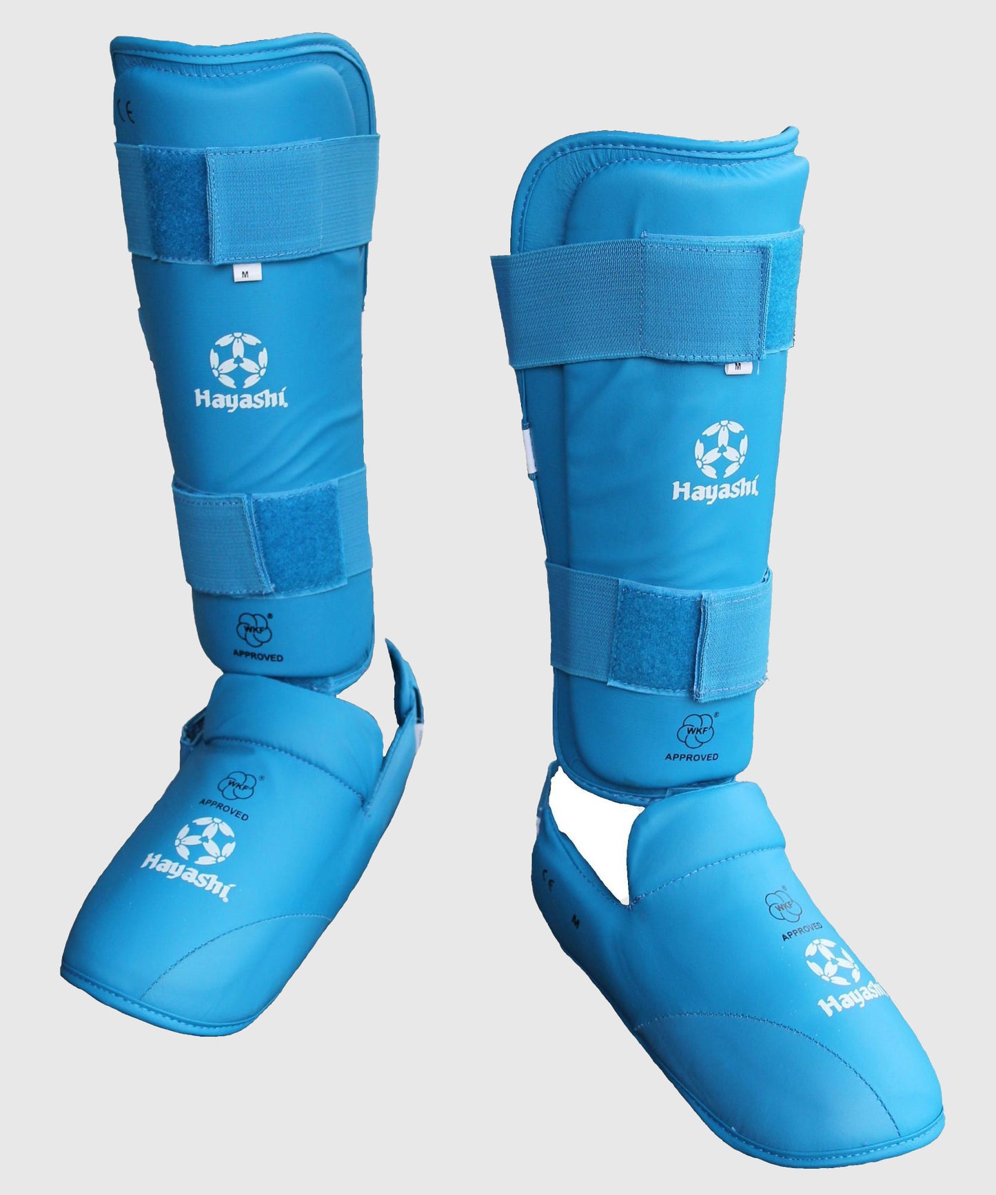 Protège-Tibias Et Pieds de Karaté Hayashi - Approuvés WKF - Bleu