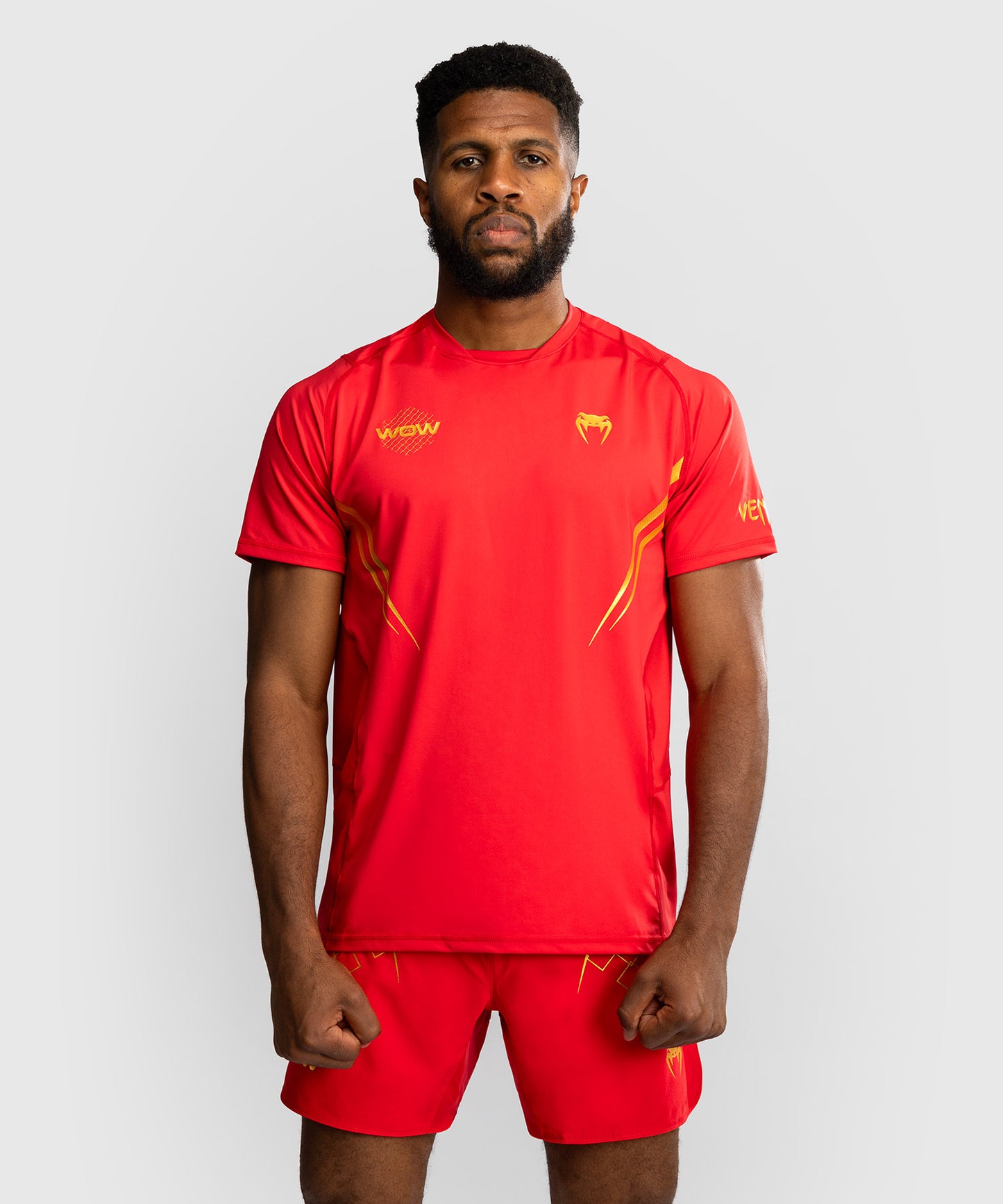 Venum x WOW FC Dry-Tech T-Shirt - Fury Rot/Gold