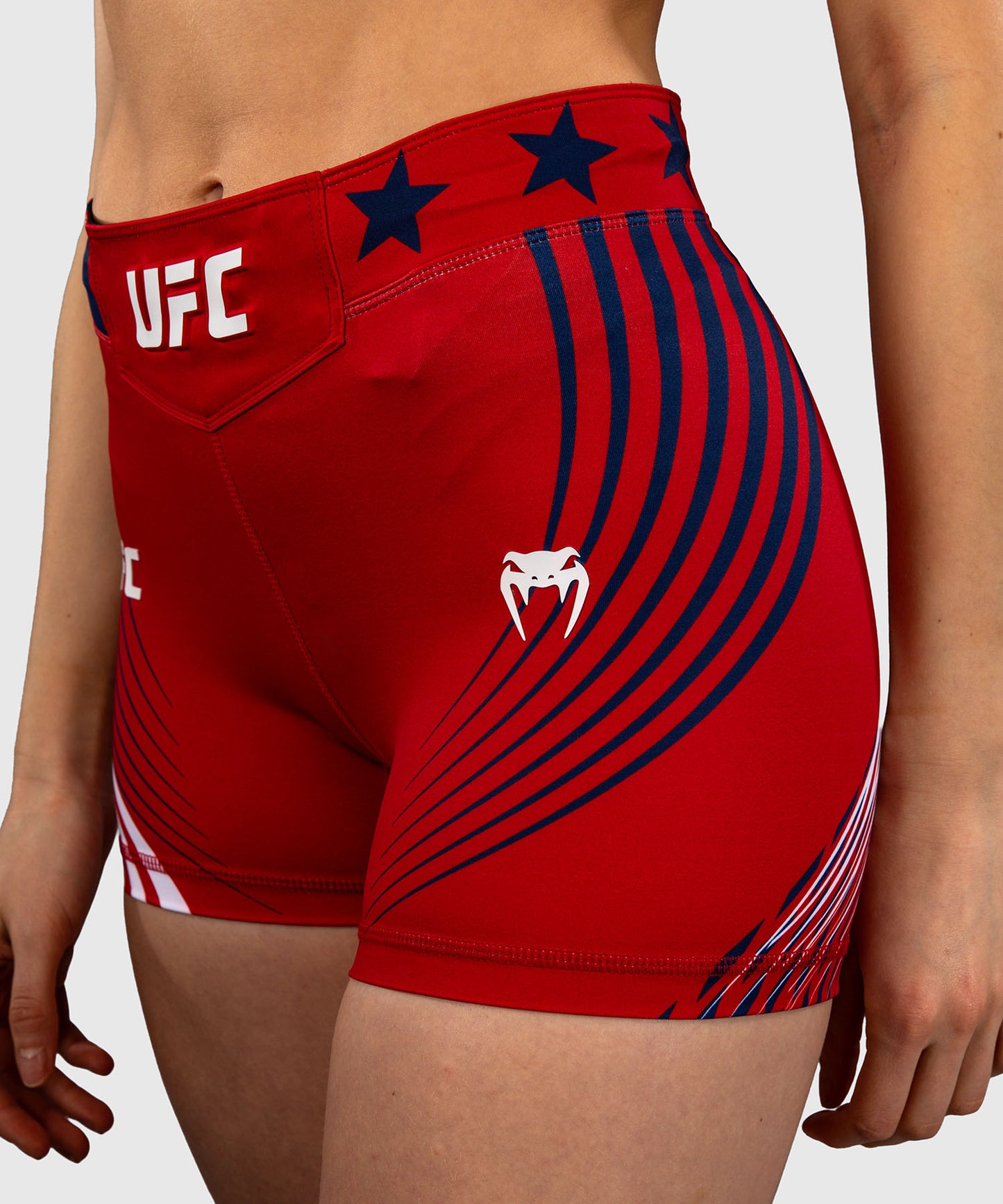 Official UFC Freedom 250 by Venum Authentic Pantaloncini Vale Tudo taglio corto da donna - Rosso