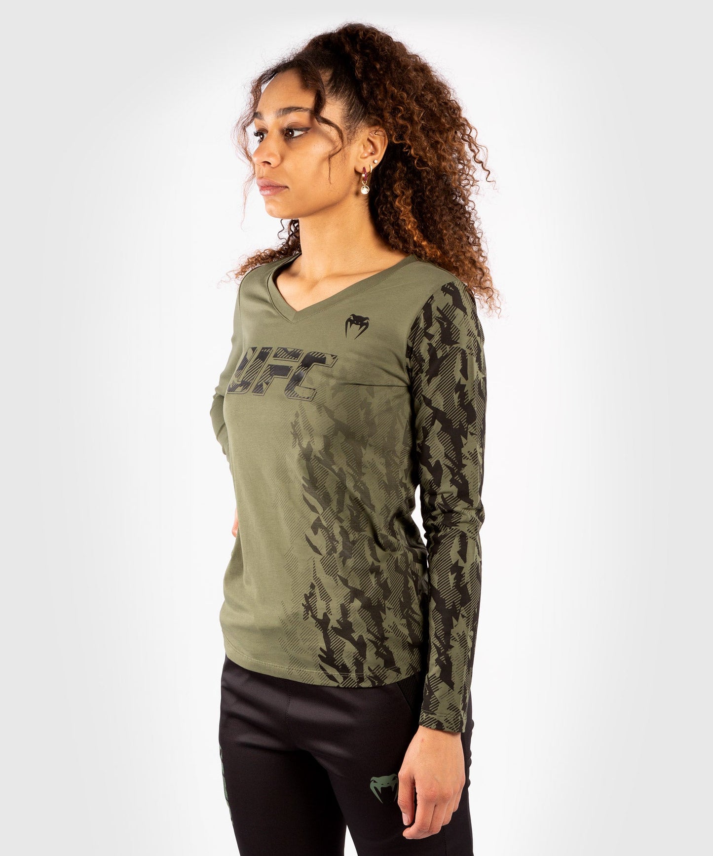 Frauen UFC Venum Authentic Fight Week Langarmshirt - Khaki