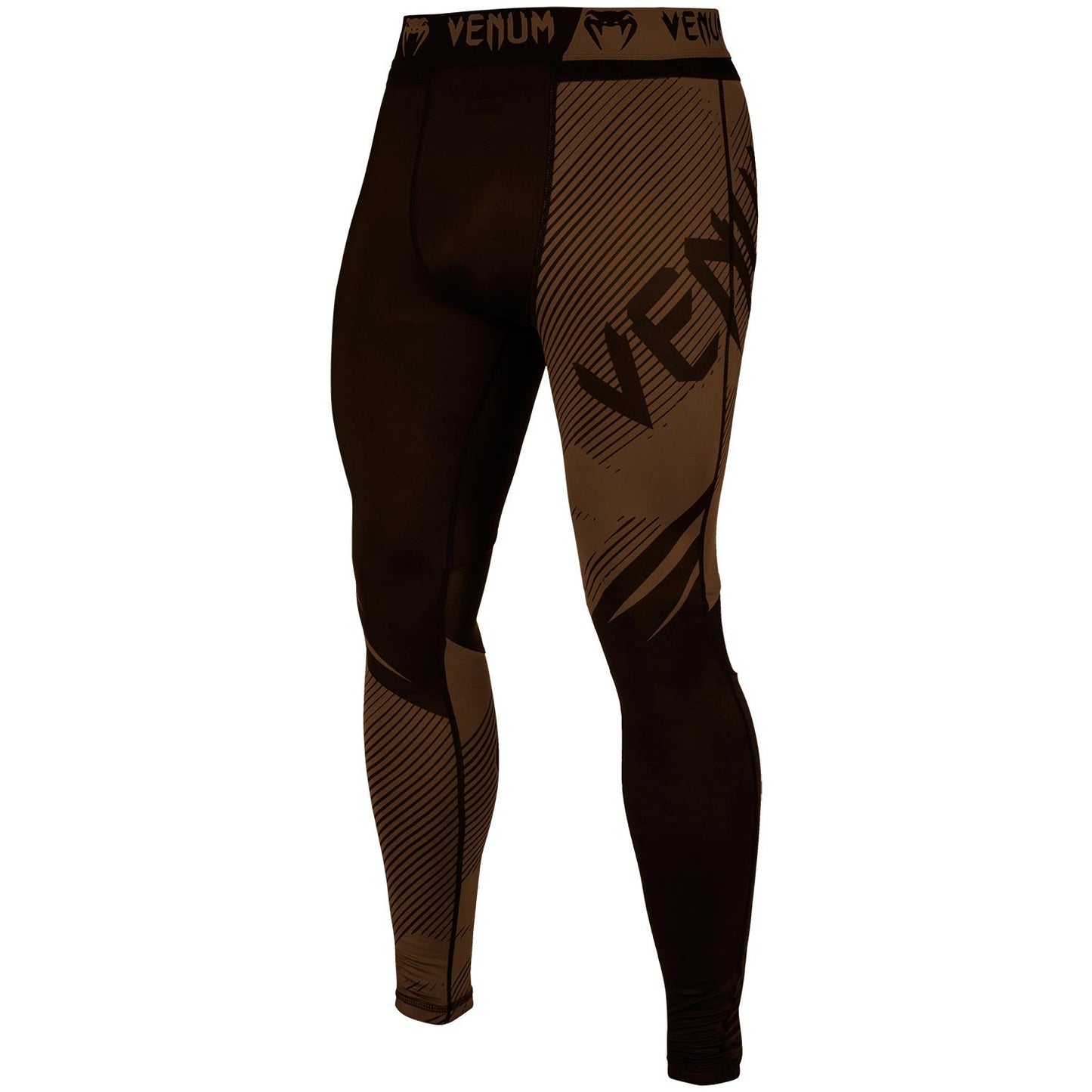 Pantalon de Compression Venum NoGi 2.0 Approuvé IBJJF - Noir/Marron