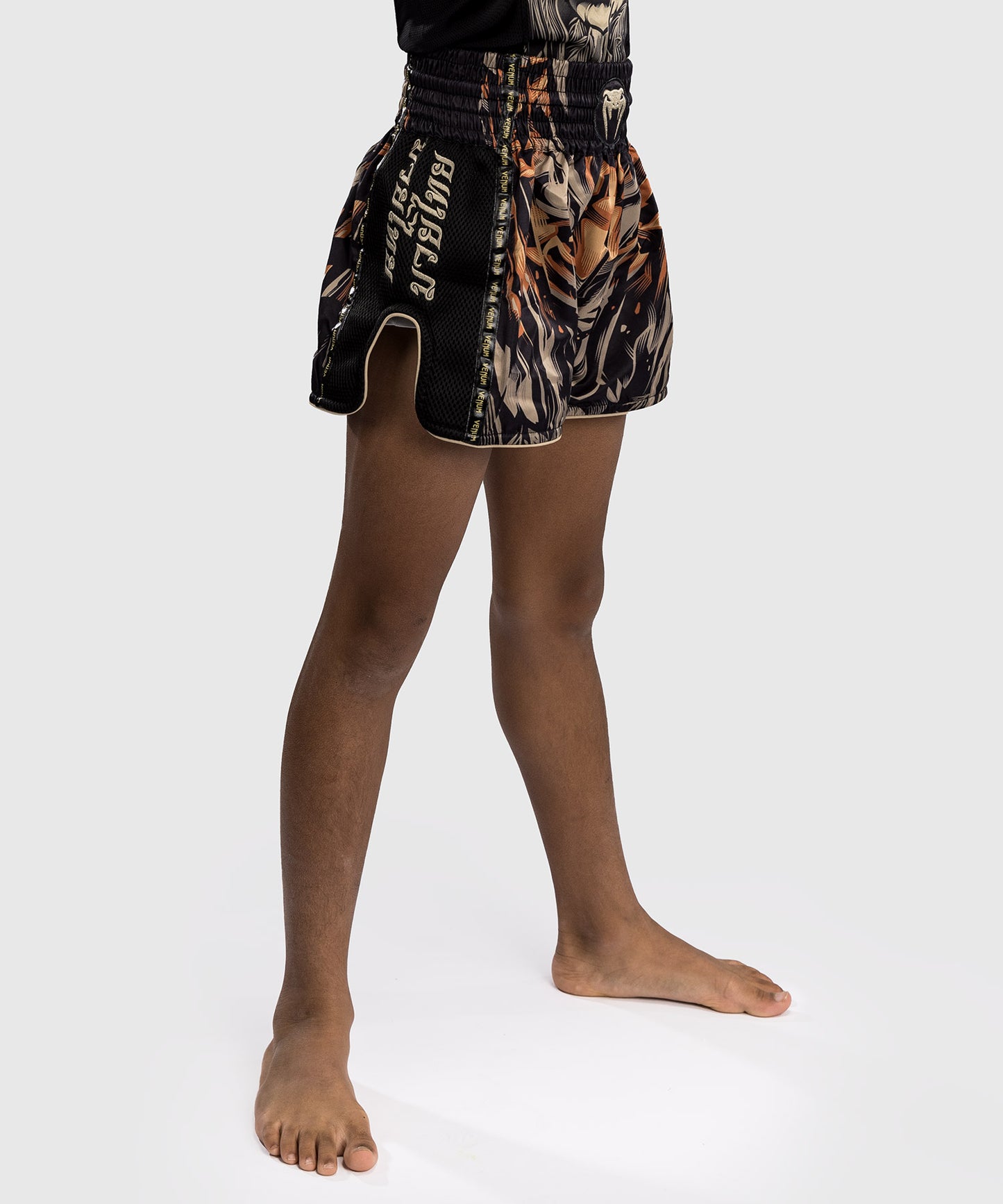 Venum Tiger Pantaloni Muay Thai Bambini - Nero/Arancione Neon