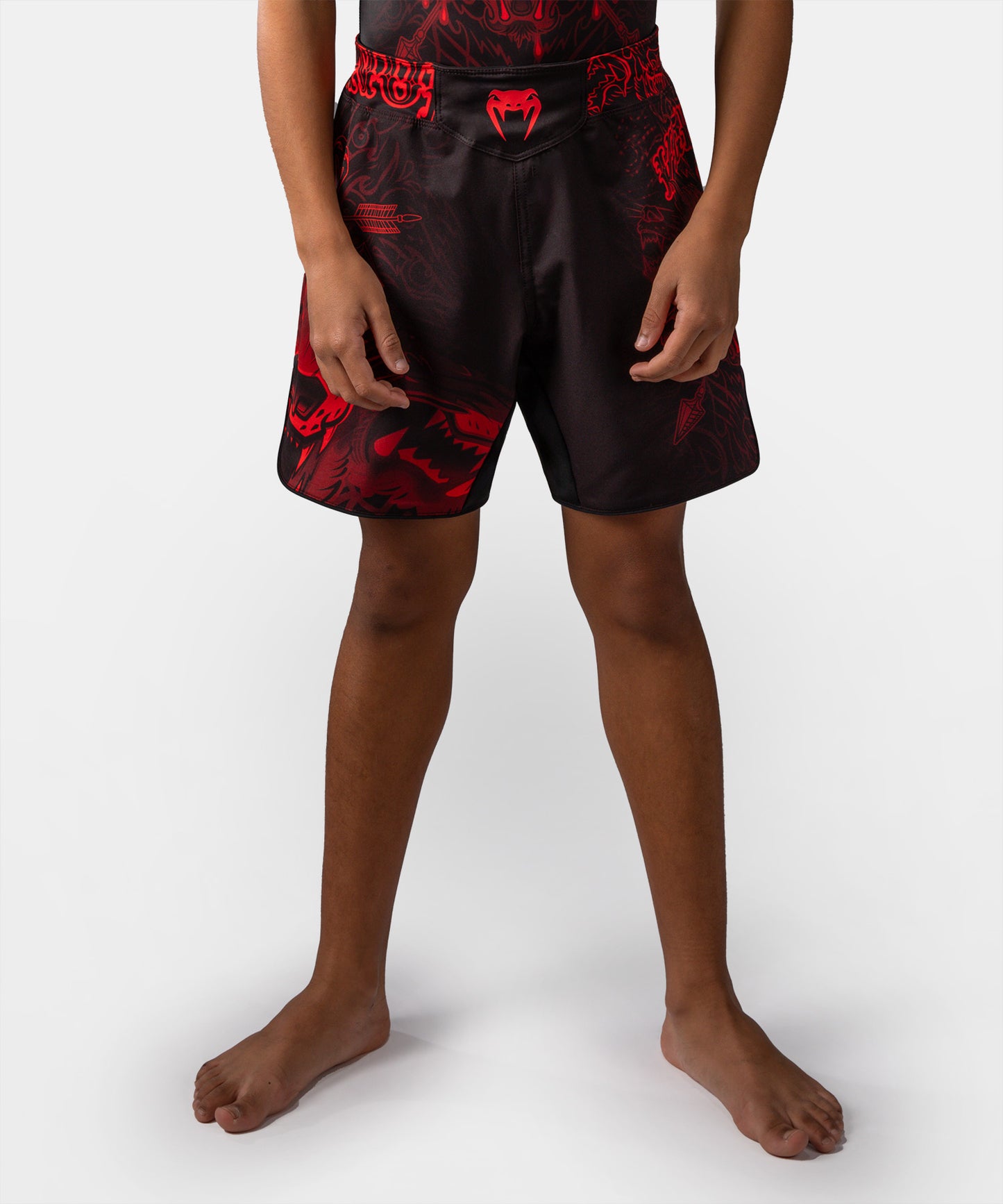Venum Wolf Atak Pantaloncini da Combattimento Per Bambini – Nero/Rosso