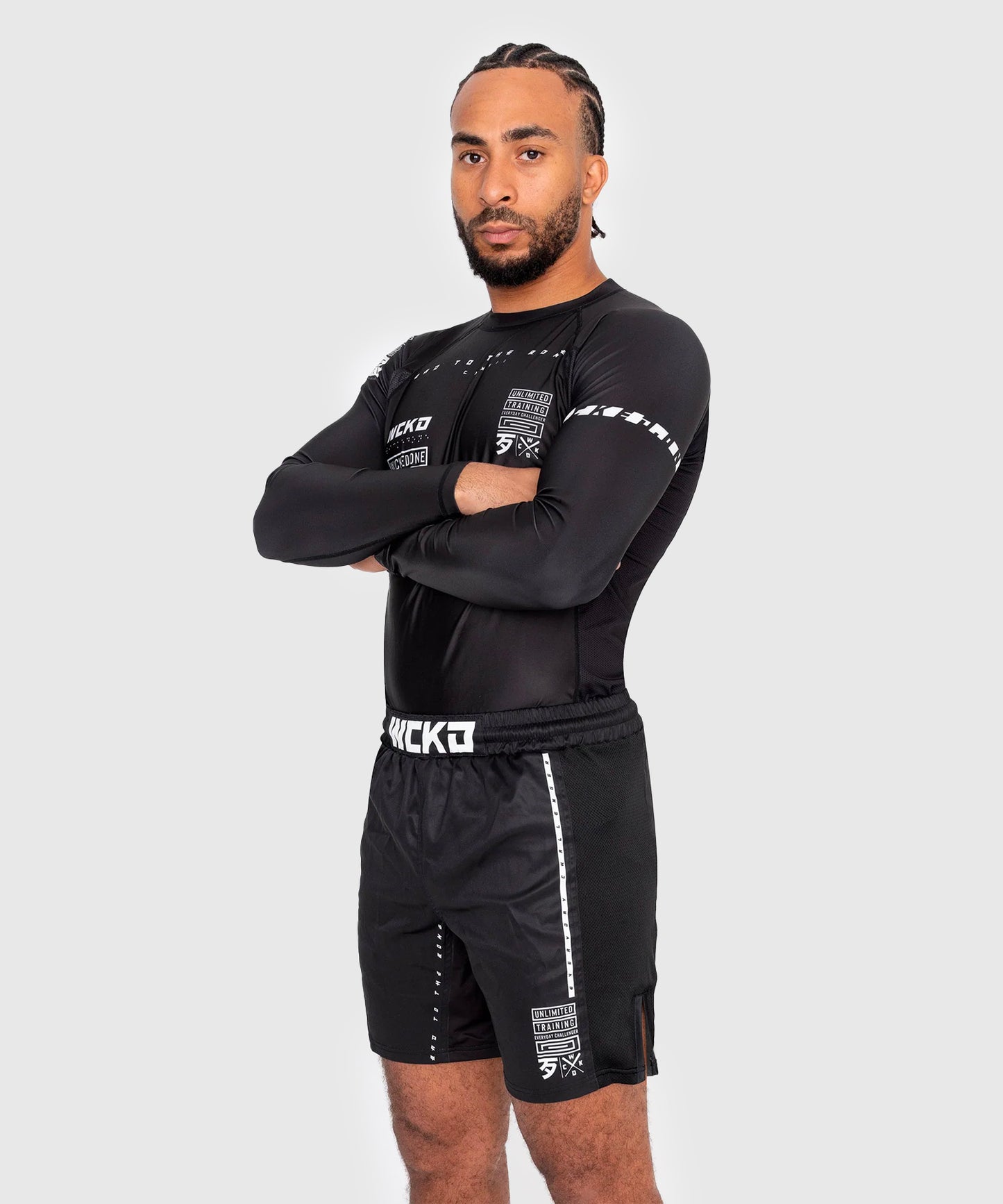 Wicked One Track Langarm-Rashguard - Schwarz
