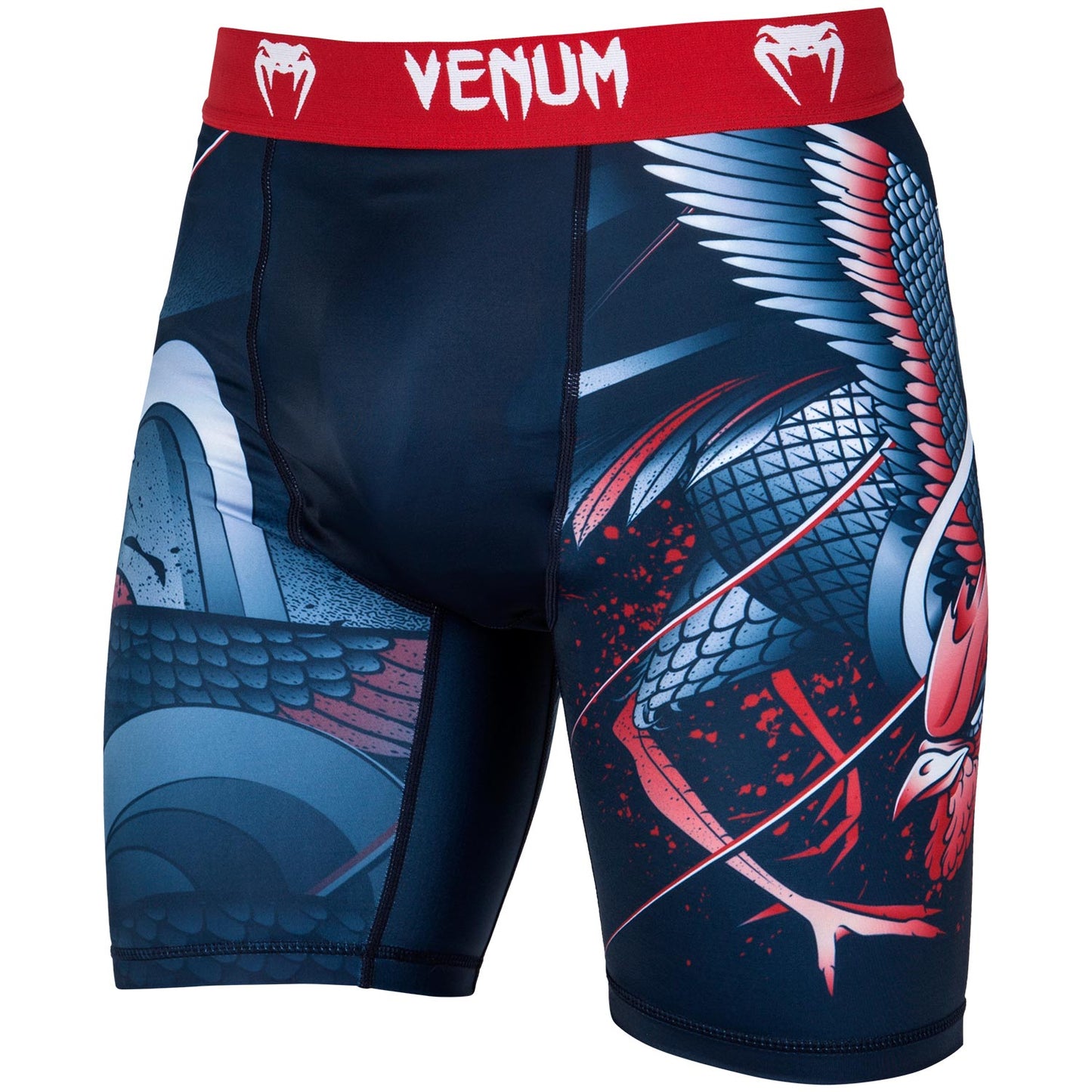 Venum Rooster Kompressionsshorts - Marineblau/Orange