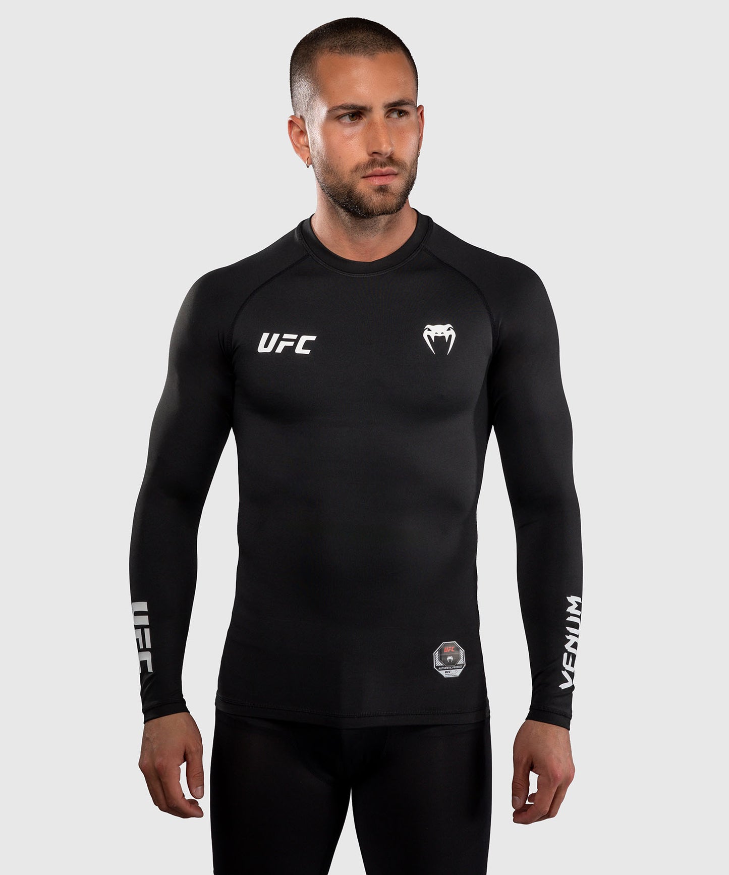 Venum UFC Unity by Venum Authentic Fight Week Men's Performance Long Sleeve Rashguard - Black