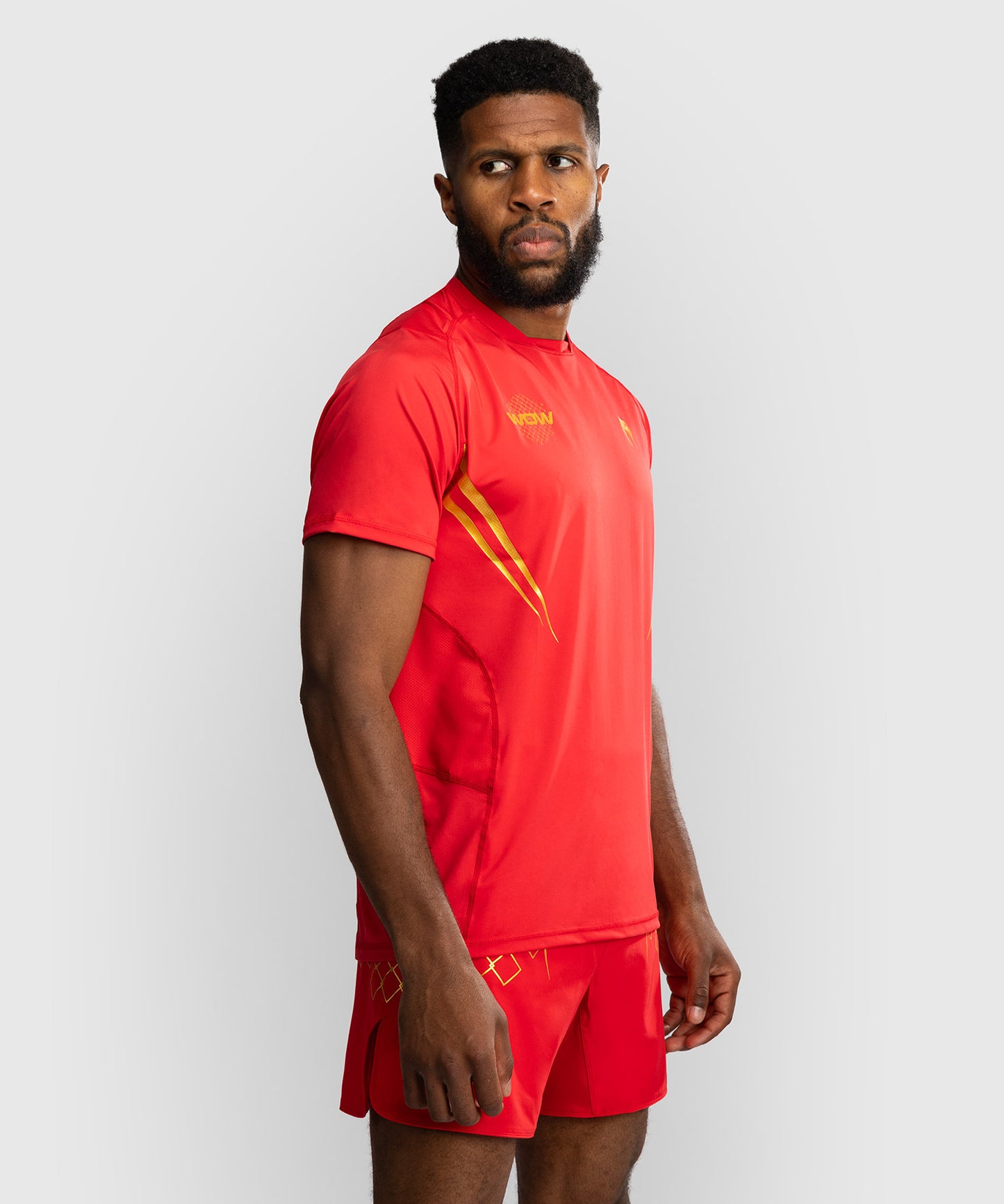 Venum x WOW FC Dry-Tech T-Shirt - Fury Rot/Gold