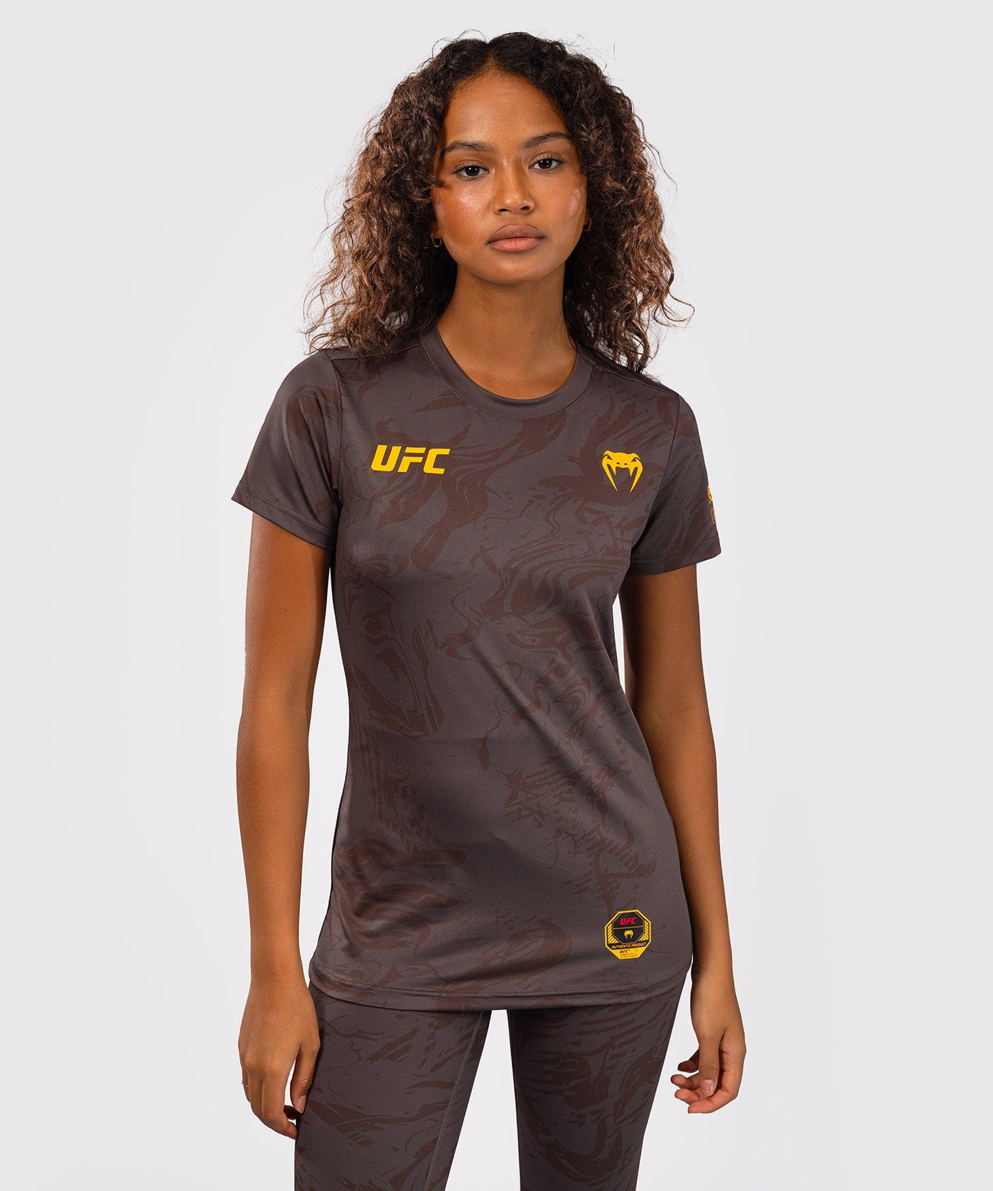 T-shirt Dry-Tech pour Femmes UFC Fusion by Venum Fight Week - Marron Terrestre