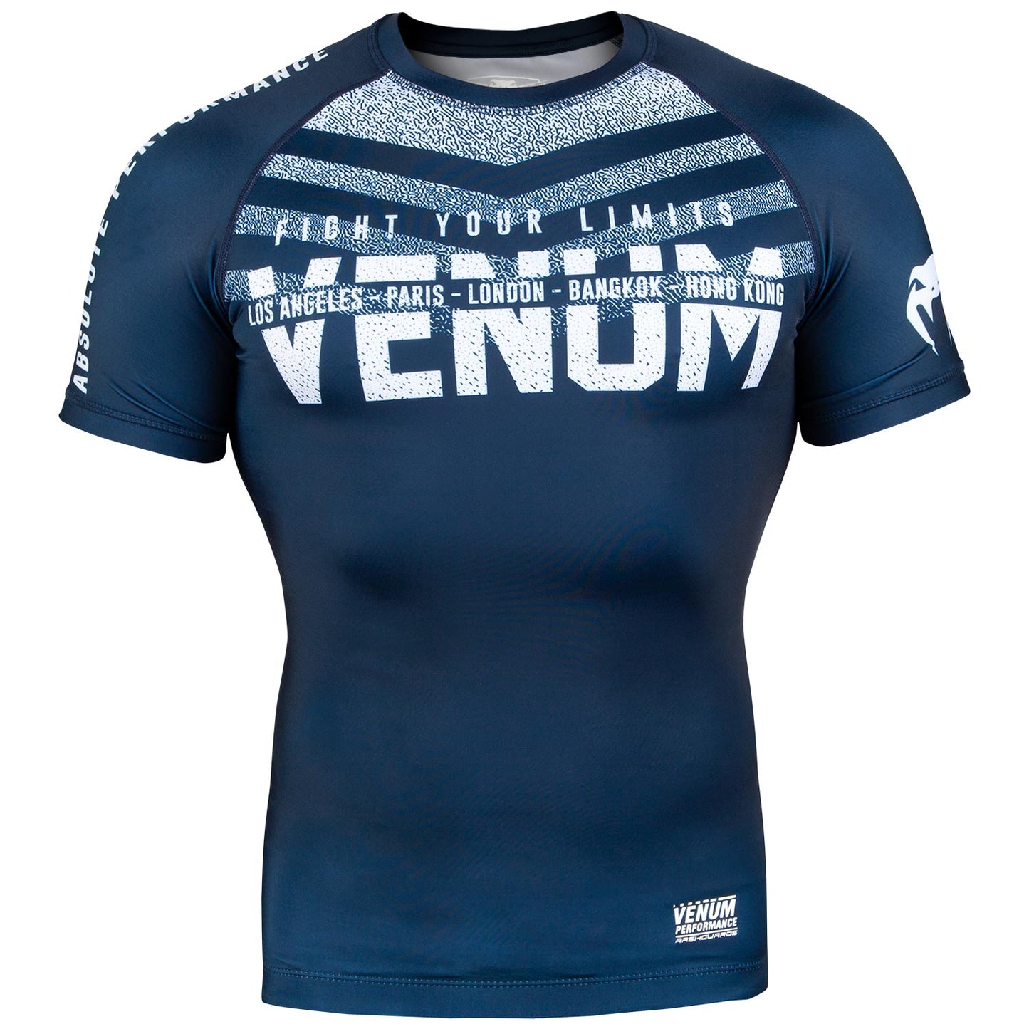 Signature Rashguard Kurzarm - Marineblau/Weiß