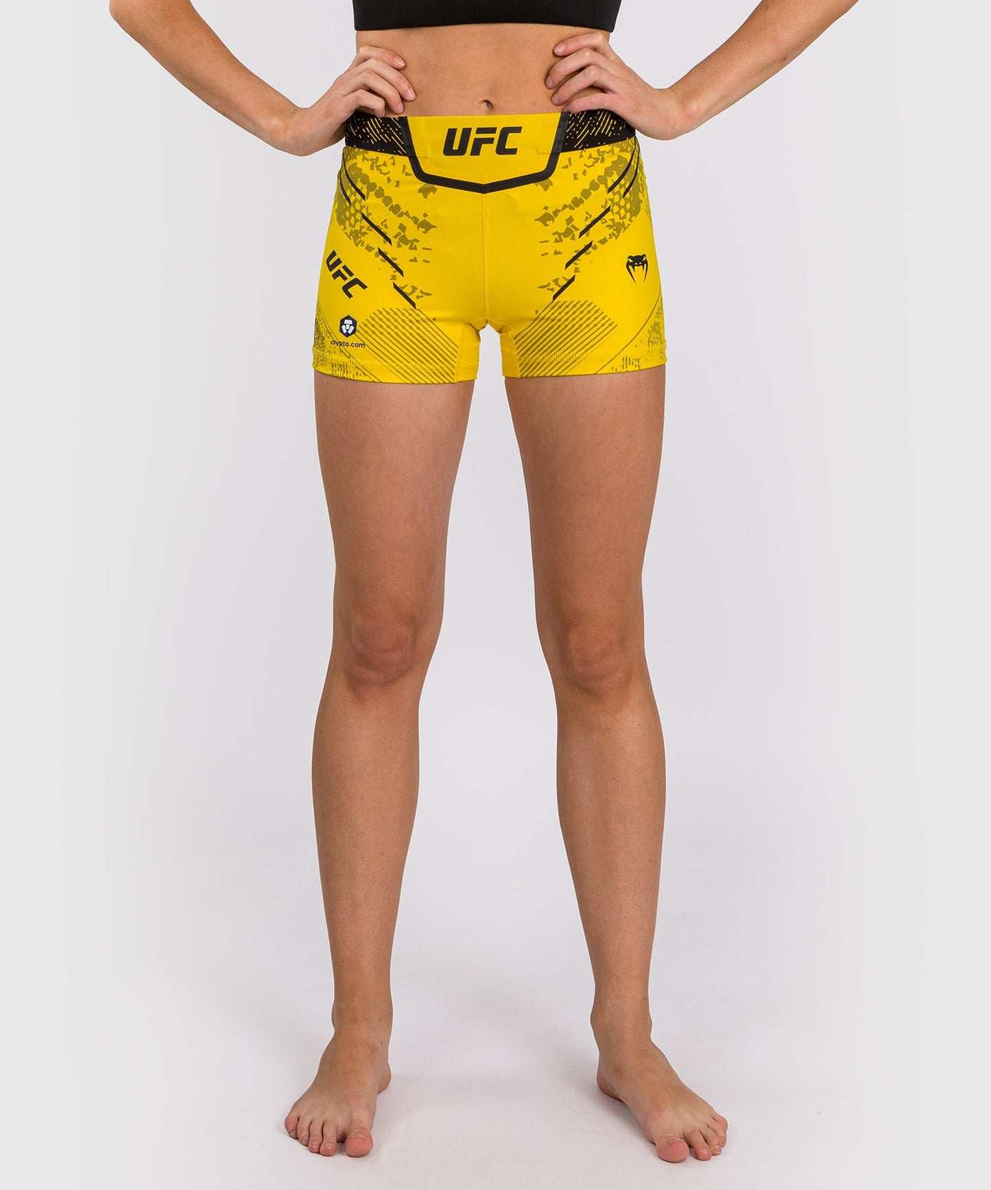 UFC Women's Fit Compression Short Adrenaline by Venum Authentic Fight Night - Yellow