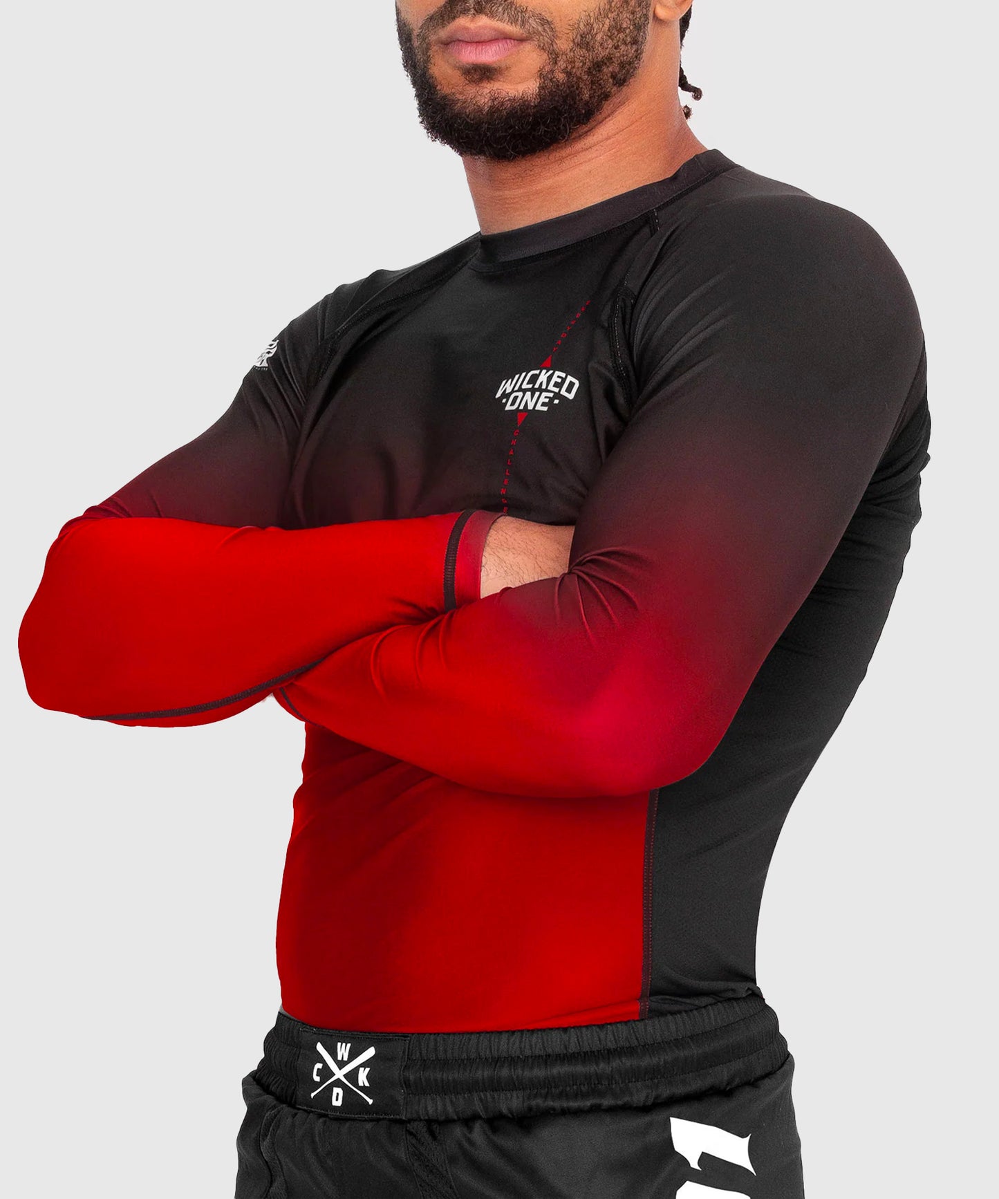 Rashguard À Manches Longues Wicked One Ghost - Noir/Rouge