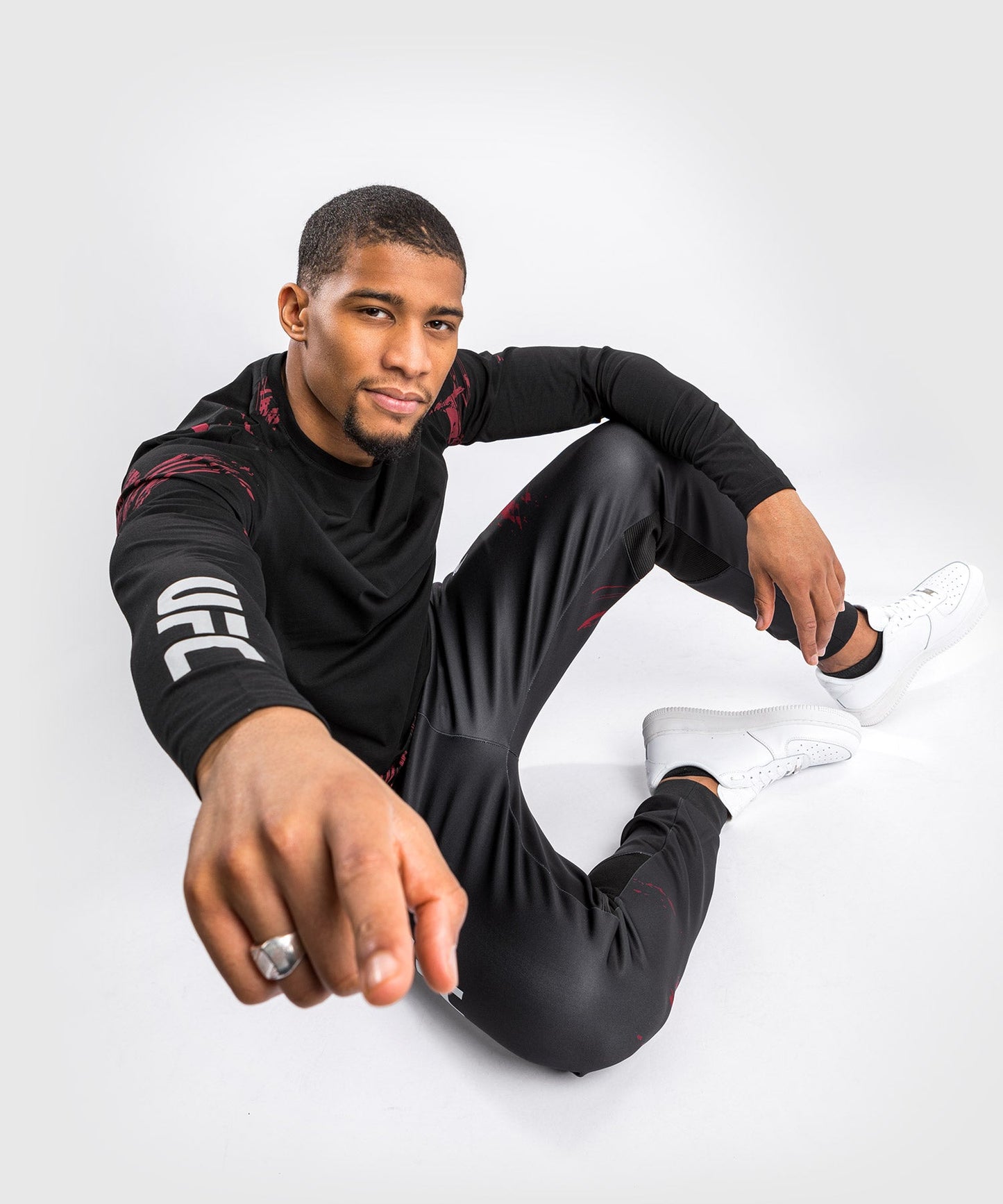 UFC T-Shirt Venum Authentic Fight Week 2.0 - Long Sleeve - Black/Red
