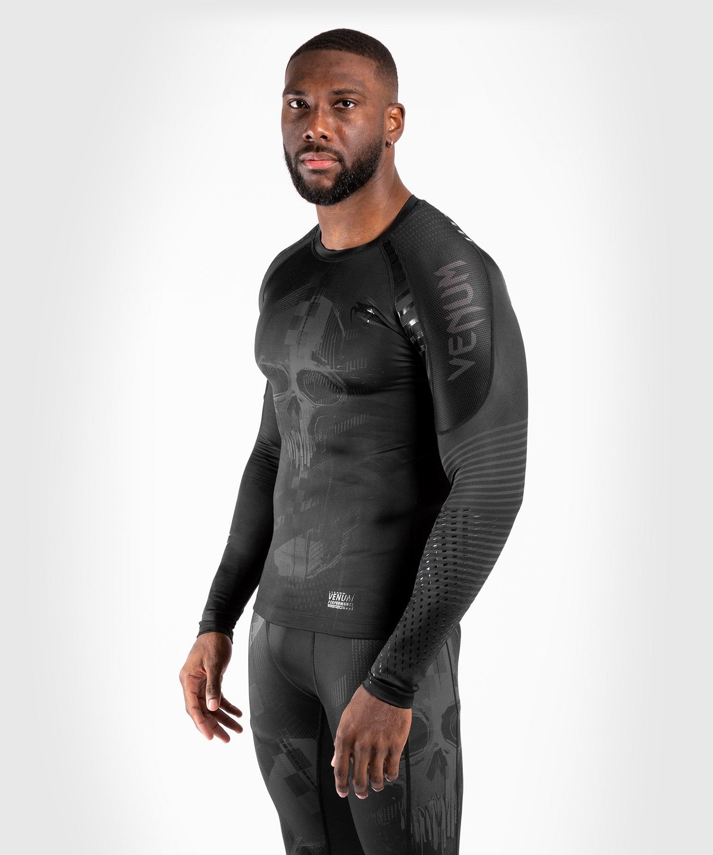 Venum Skull Compression T-Shirt - Long Sleeve - Black/Black