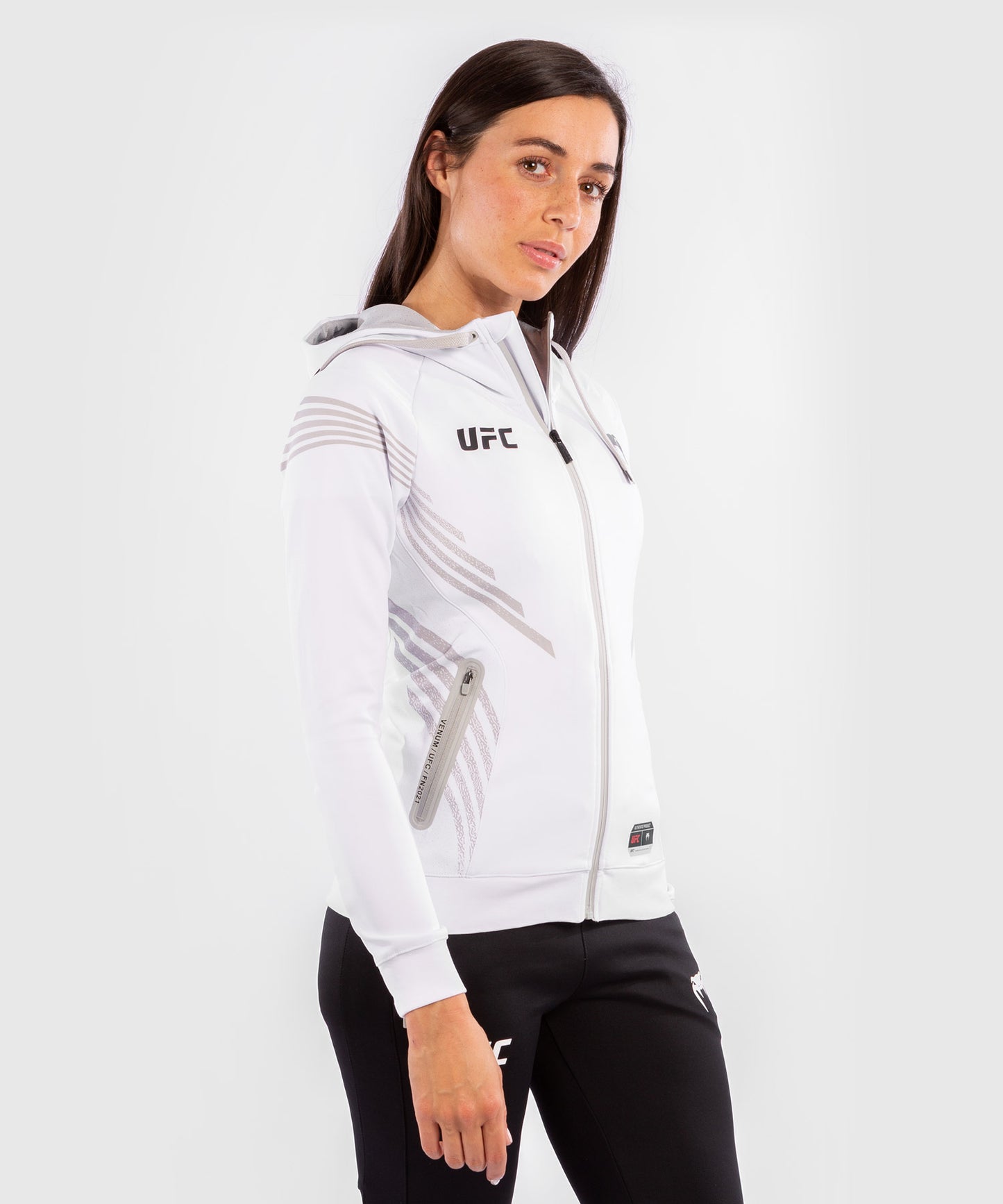 UFC Venum Authentic Fight Night Women's Walkout Hoodie - White