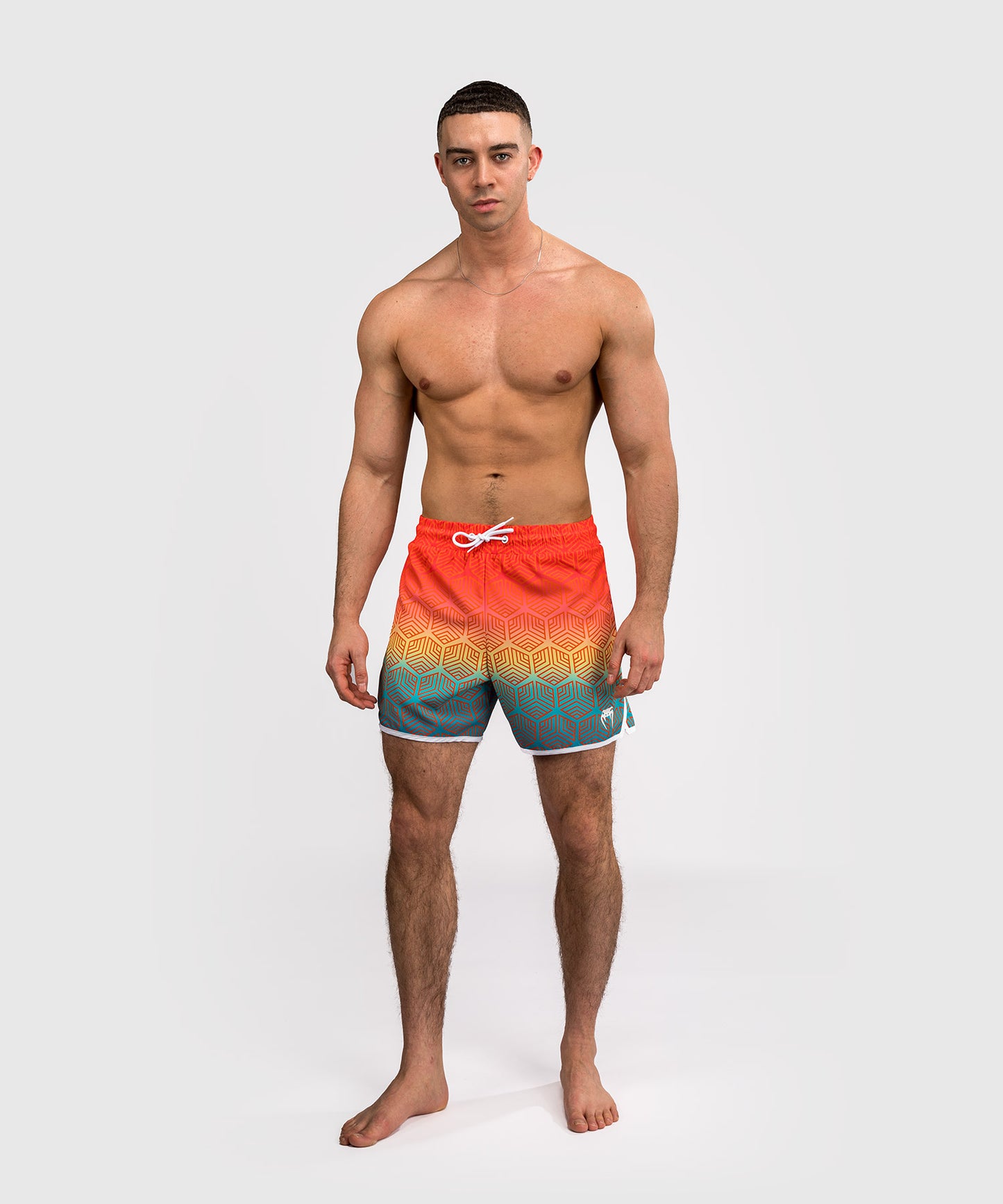 Short de Bain Venum Octane - Orange Sunset/Bleu Ciel