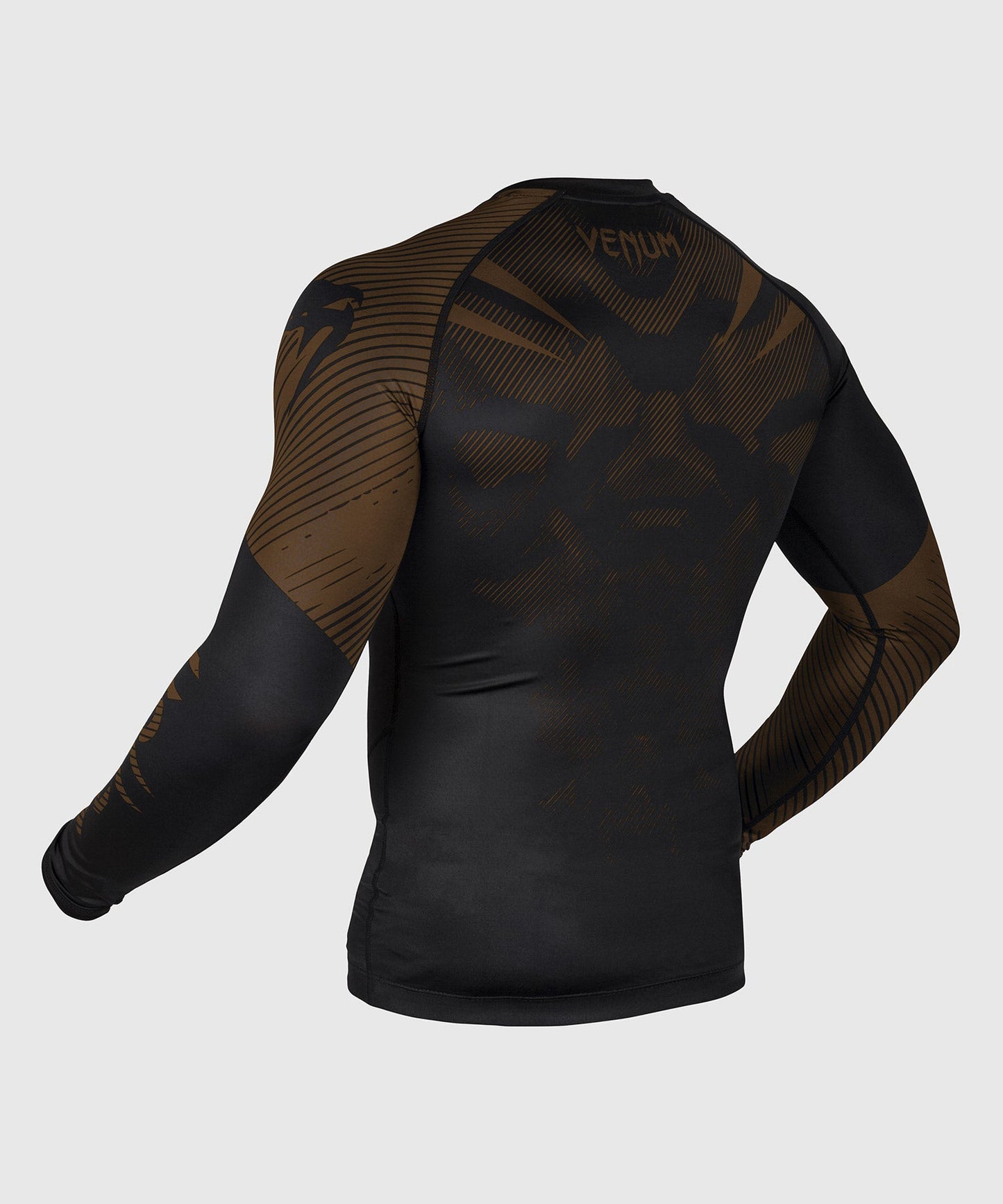 Venum NoGi 2.0 Rashguard - IBJJF genehmigte lange Ärmel - Schwarz/Braun