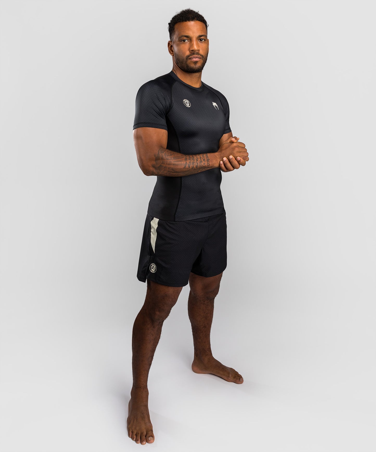 Venum x Roger Gracie Academy Kurzarm Rashguard - Schwarz