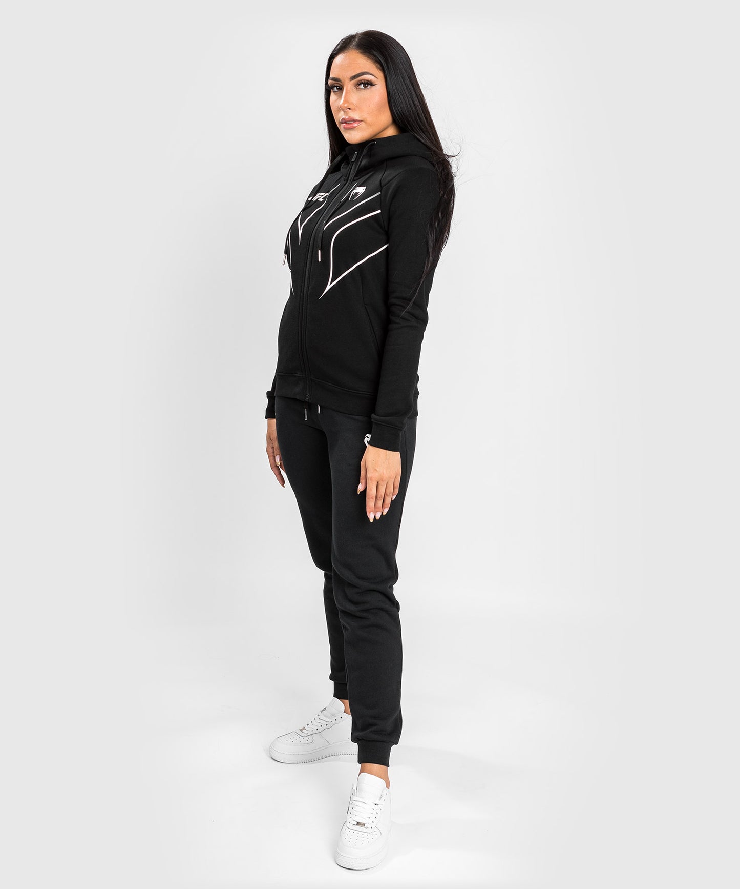 UFC Venum Fight Night 2.0 Replik Frauen Full Zip Hoodie - schwarz