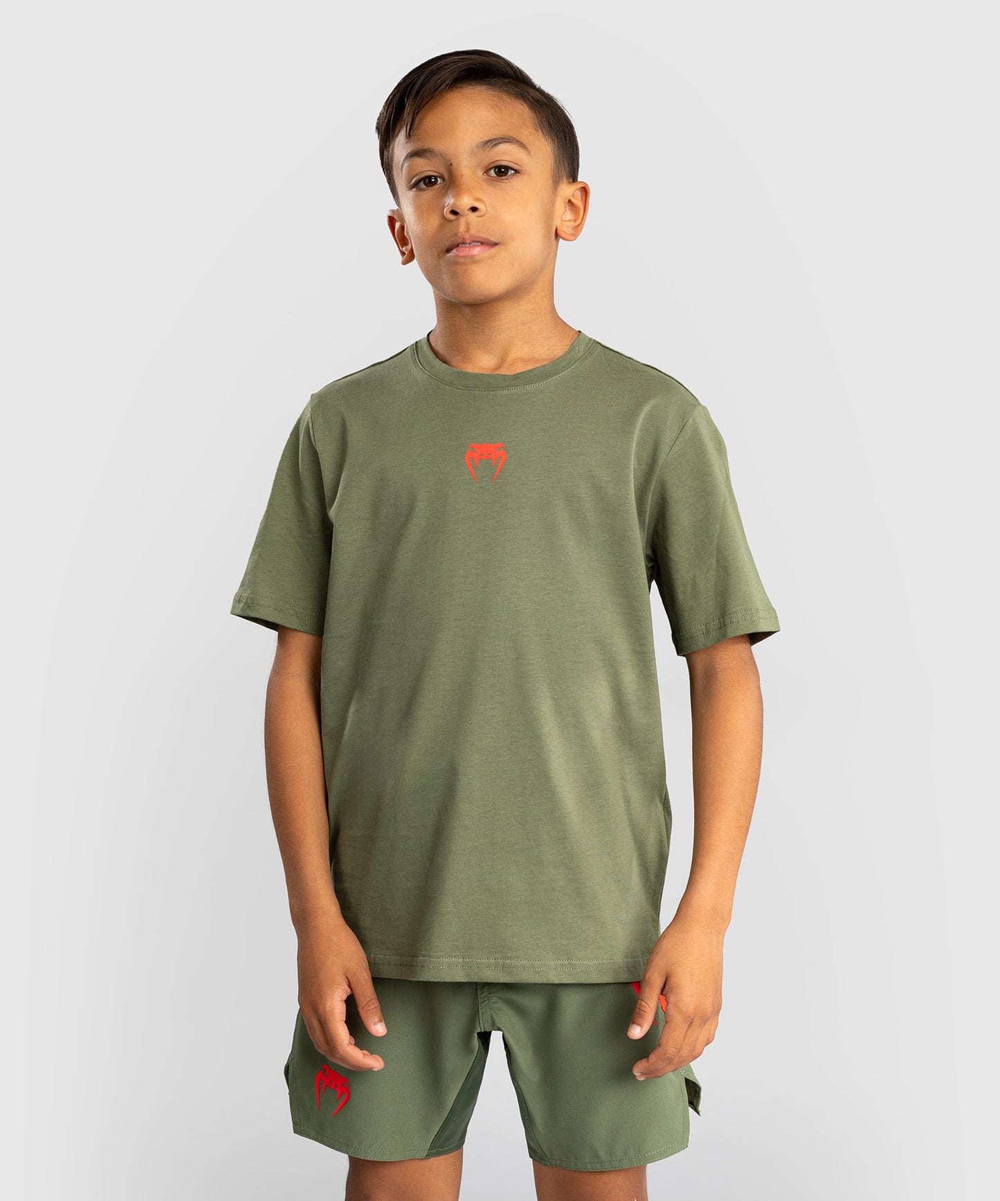 Venum Contender Kinder T-Shirt - Armeegrün/Orange