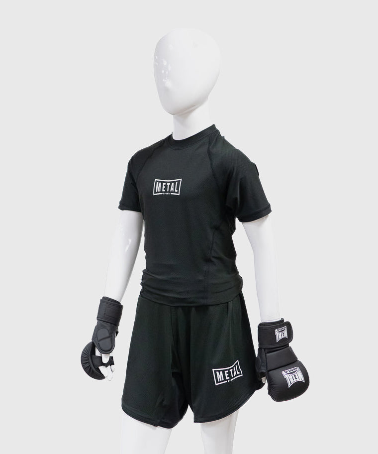 Metal Boxe Pantaloncini da Combattimento Bambino - Nero