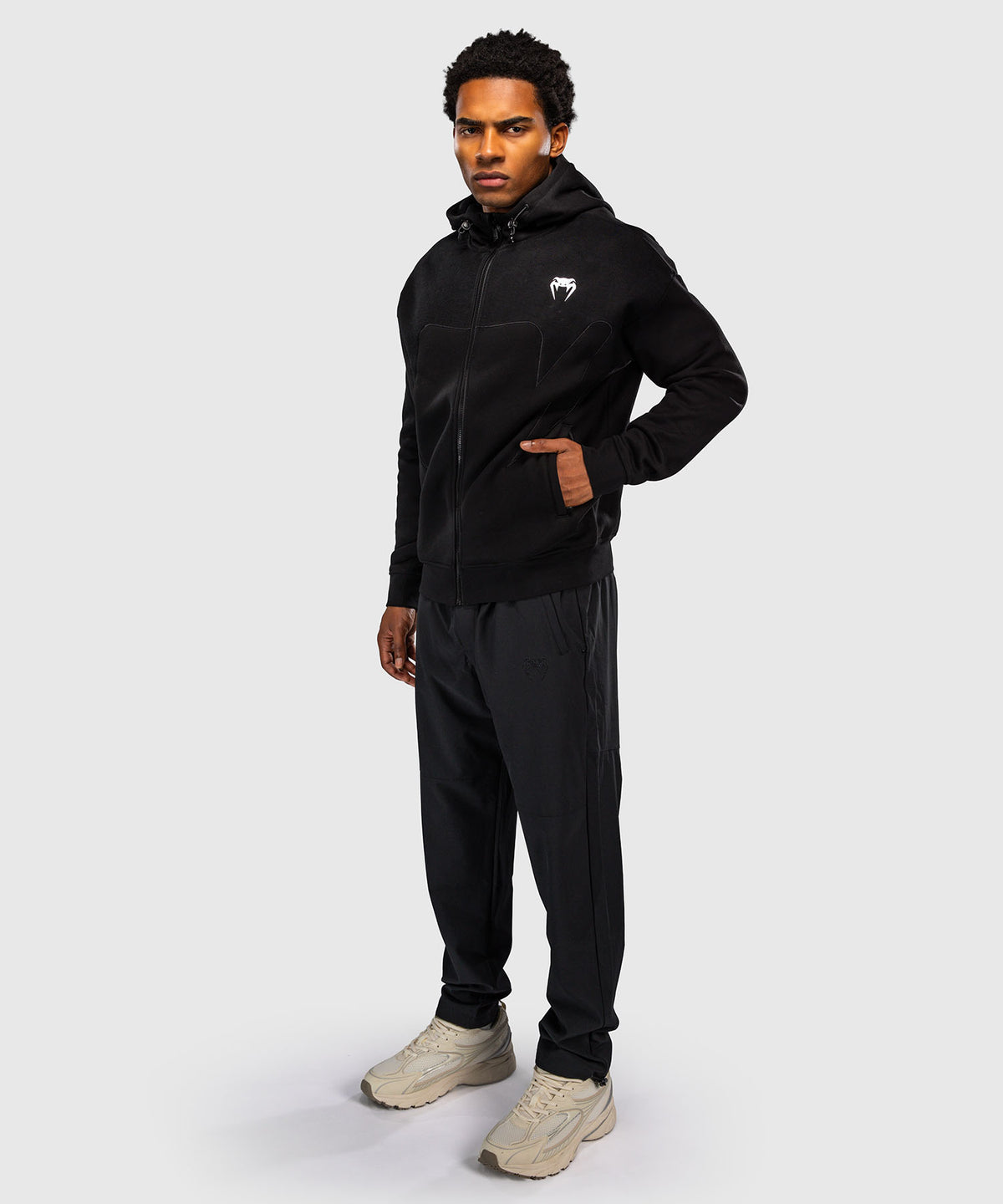 Veste de survêtement Venum Attack Fleece & Weave - Noir