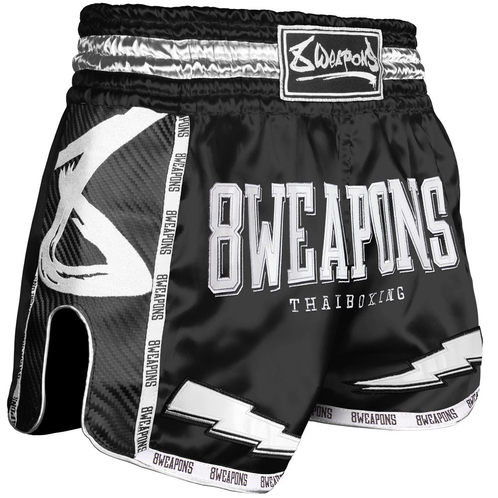 8 Weapons Carbon Pantalones de Muay Thai - Negro