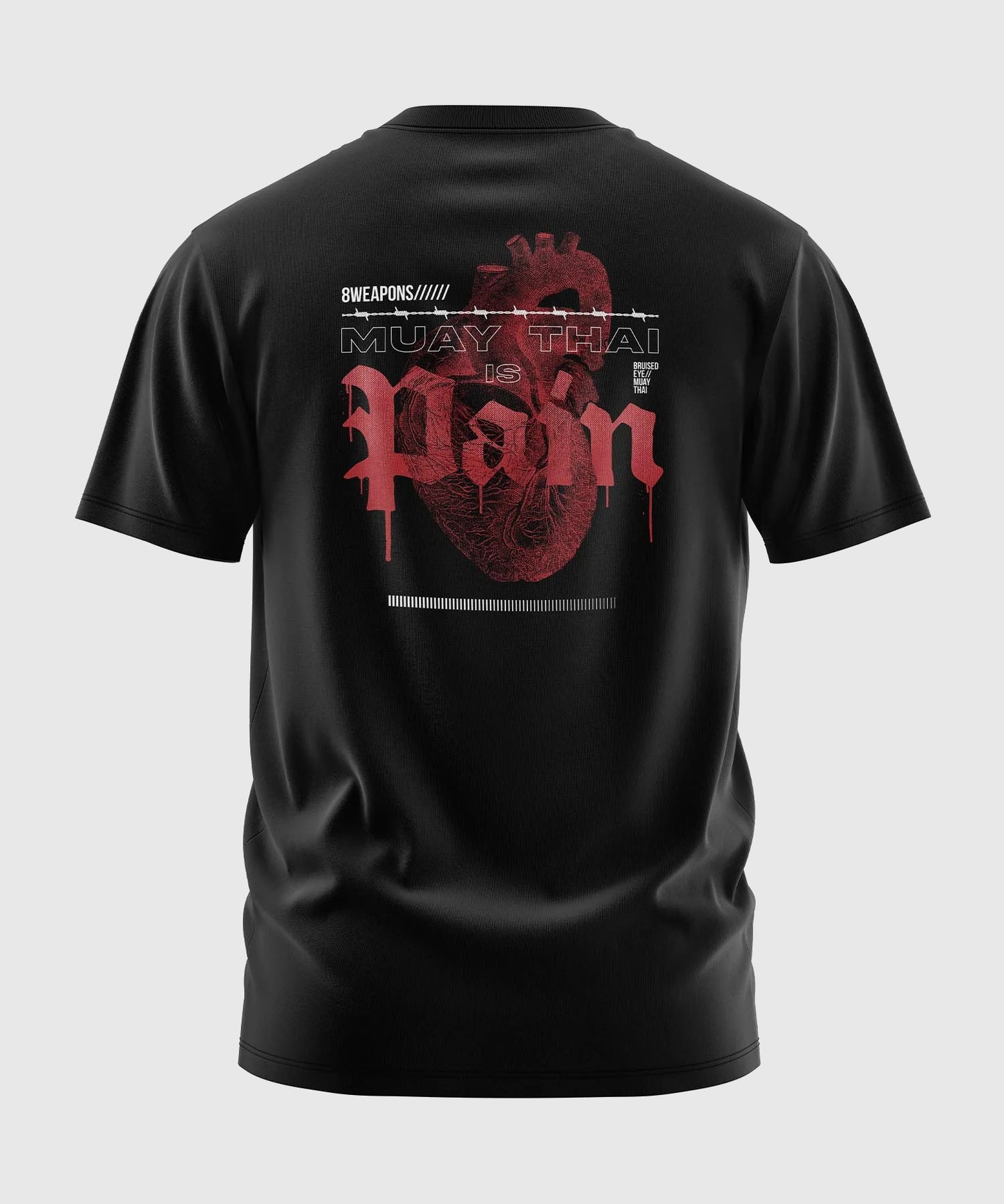 8 Weapons T-shirt Oversize Pain - Nero