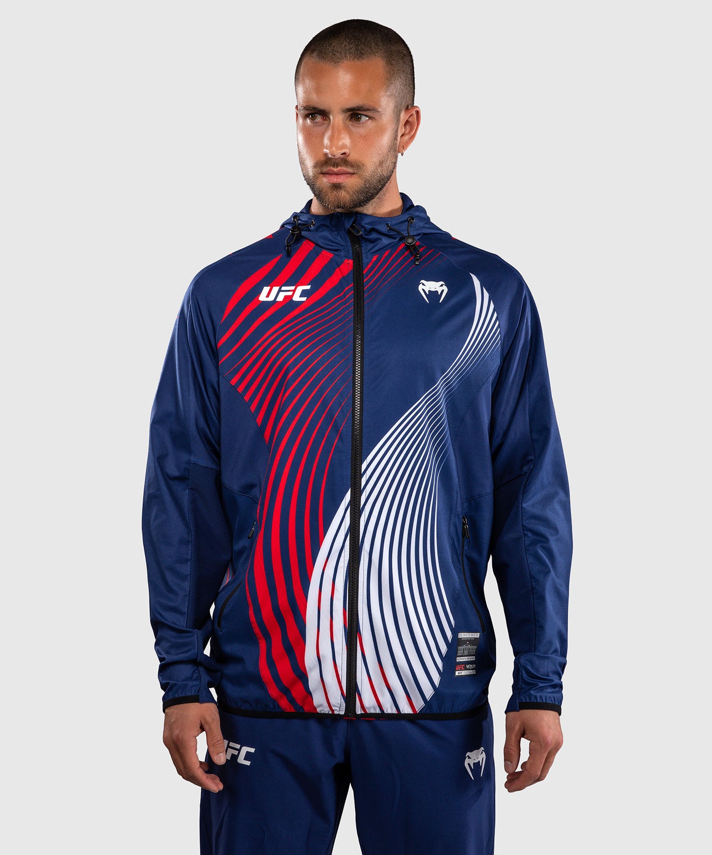 Official UFC Freedom 250 by Venum Authentic Fight Night Walkout Hoodie para hombre - Azul