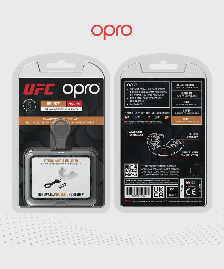 Protège-Dents Opro UFC Bronze - Blanc/Bronze