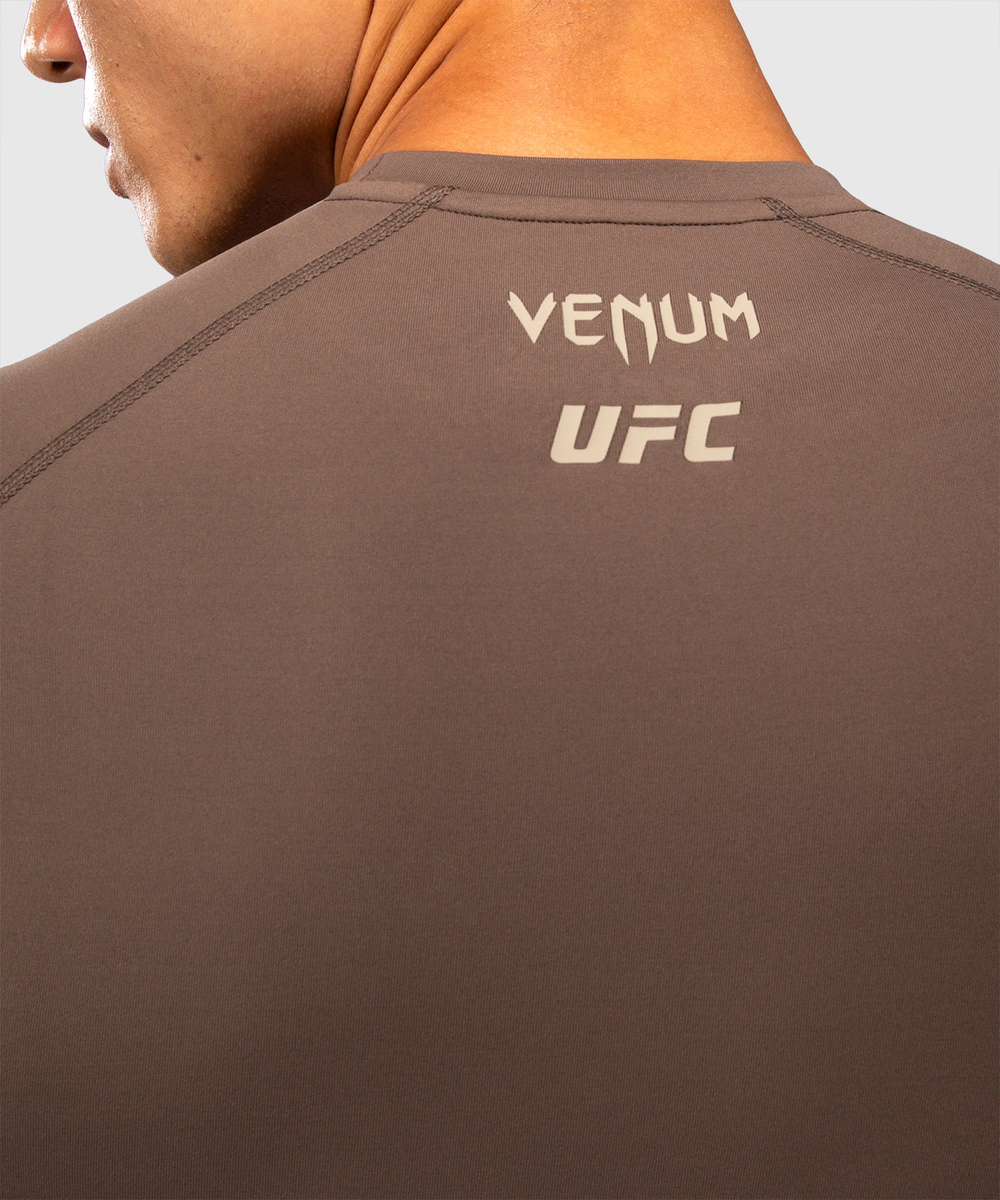 Venum UFC Unity by Venum Authentic Fight Week Men's Performance Long Sleeve Rashguard - Brown