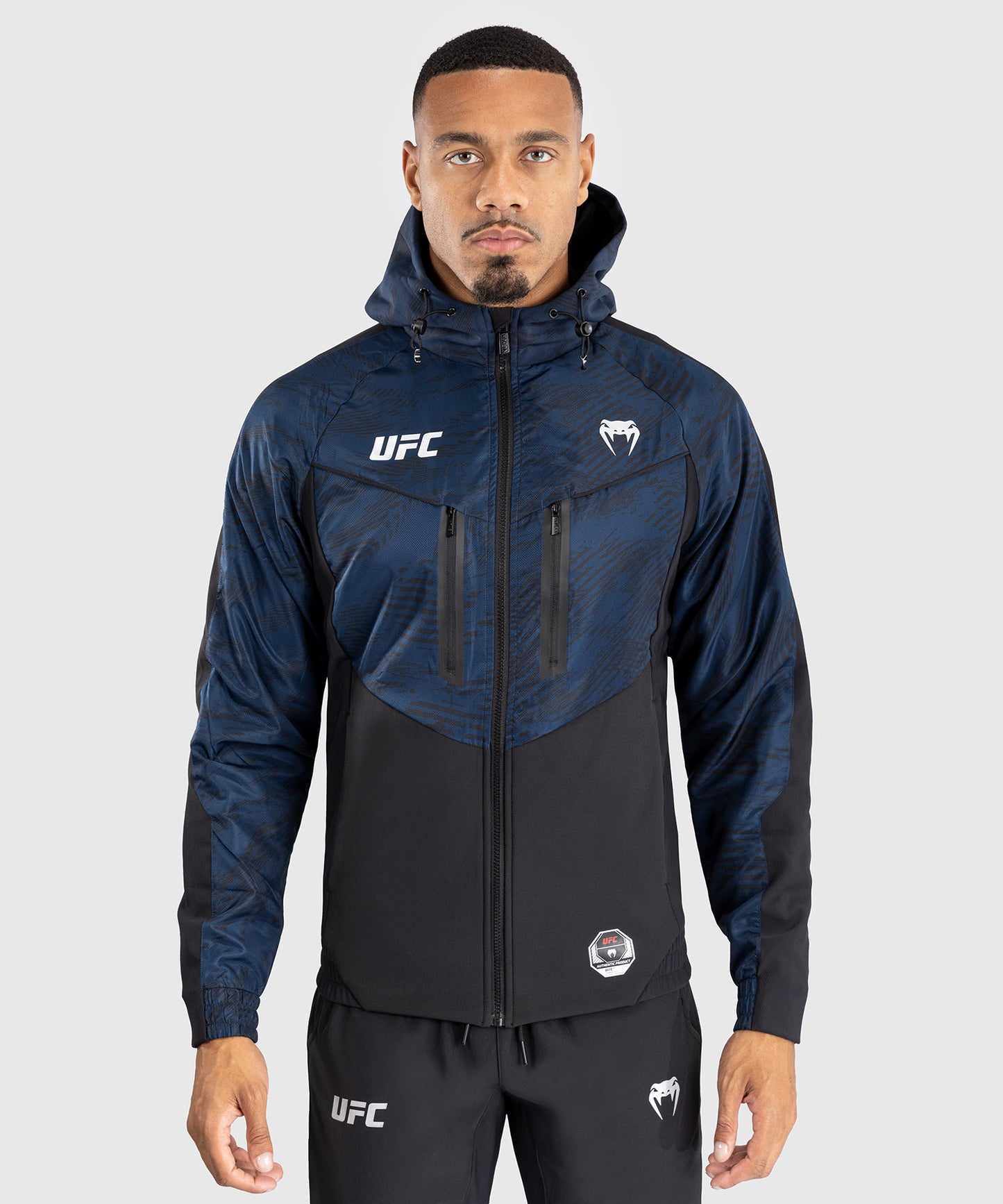 UFC Fusion by Venum Fight Week Herren Zip Hoodie - Ozeanisches Blau