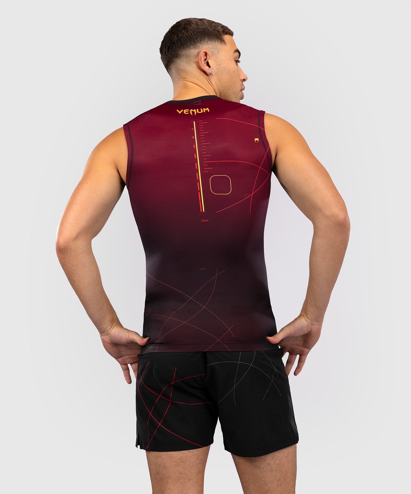 Rashguard Sans Manches Venum Tactical XT- Noir/Bordeaux/Or