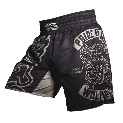 Pride Or Die Wolf Pack Fightshorts - Negro