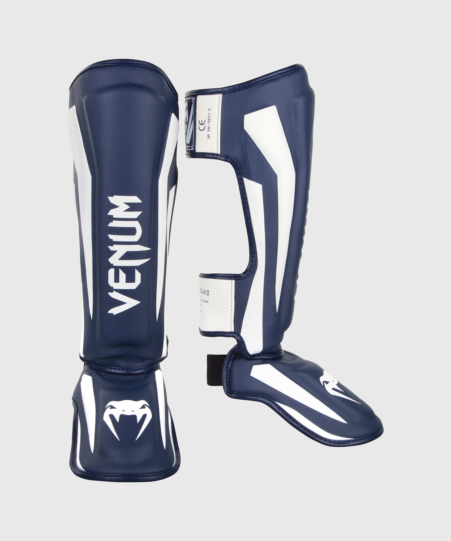 Venum Elite Standup Schienbeinschützer - Weiß/Marineblau