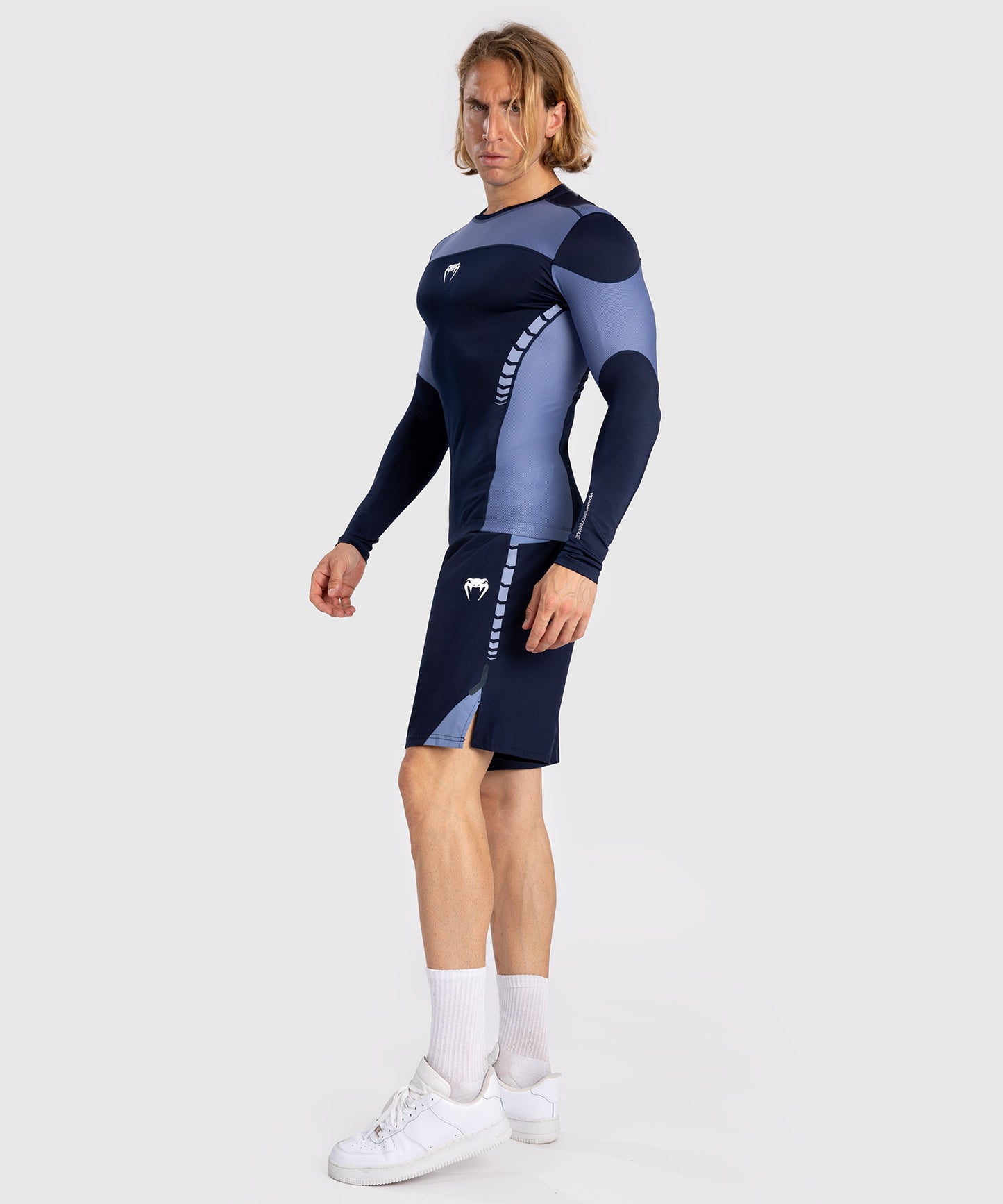 Venum Tempest Herren Langarm Rashguard - Marineblau/Blau